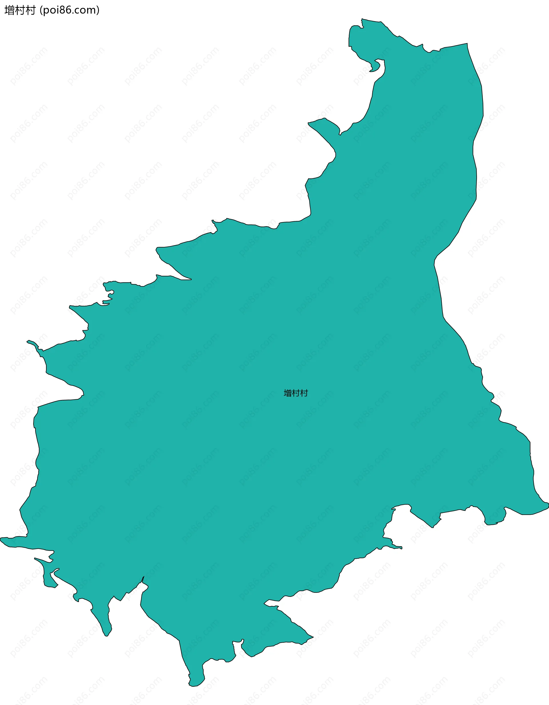 增村村边界地图