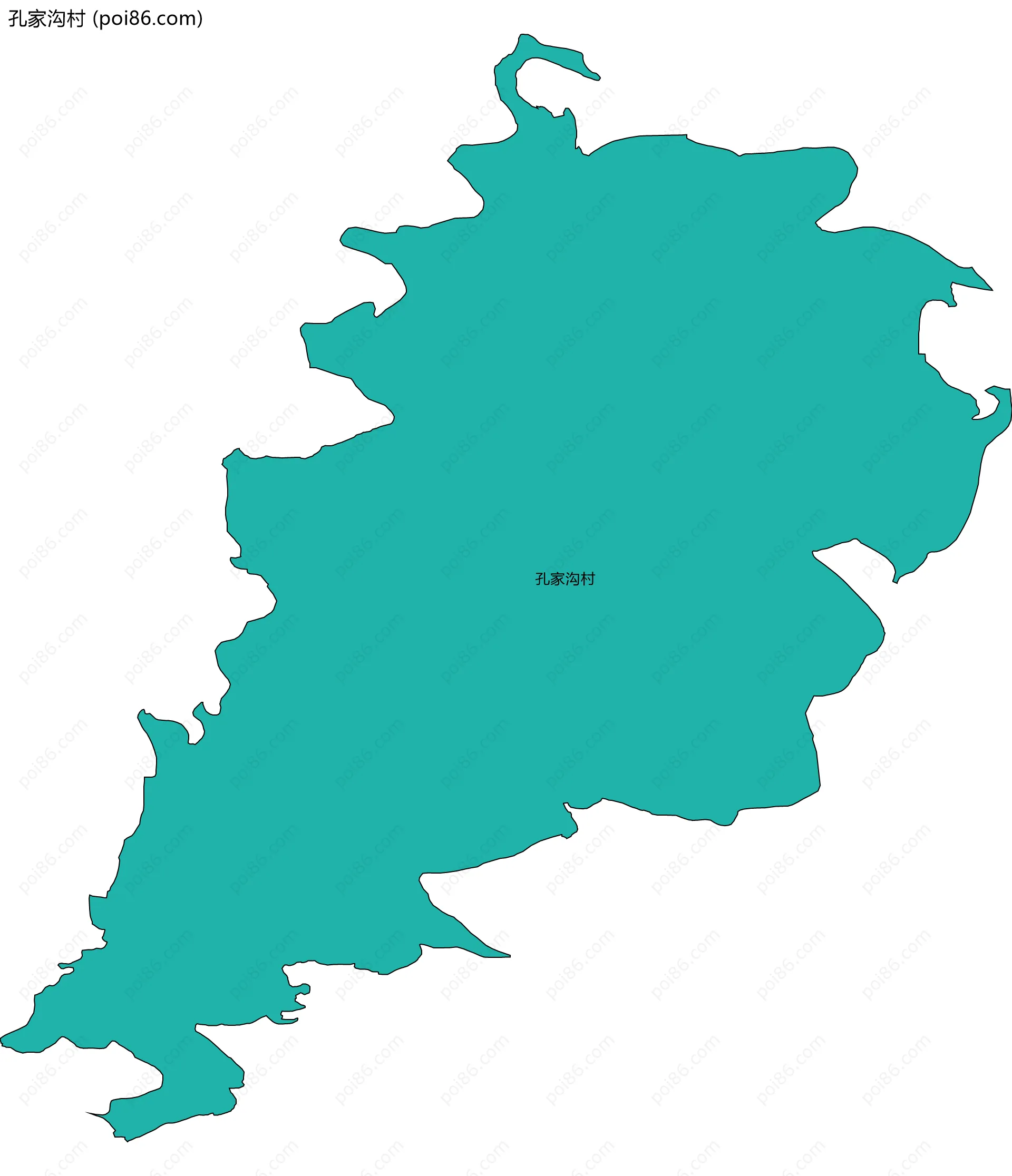 孔家沟村边界地图