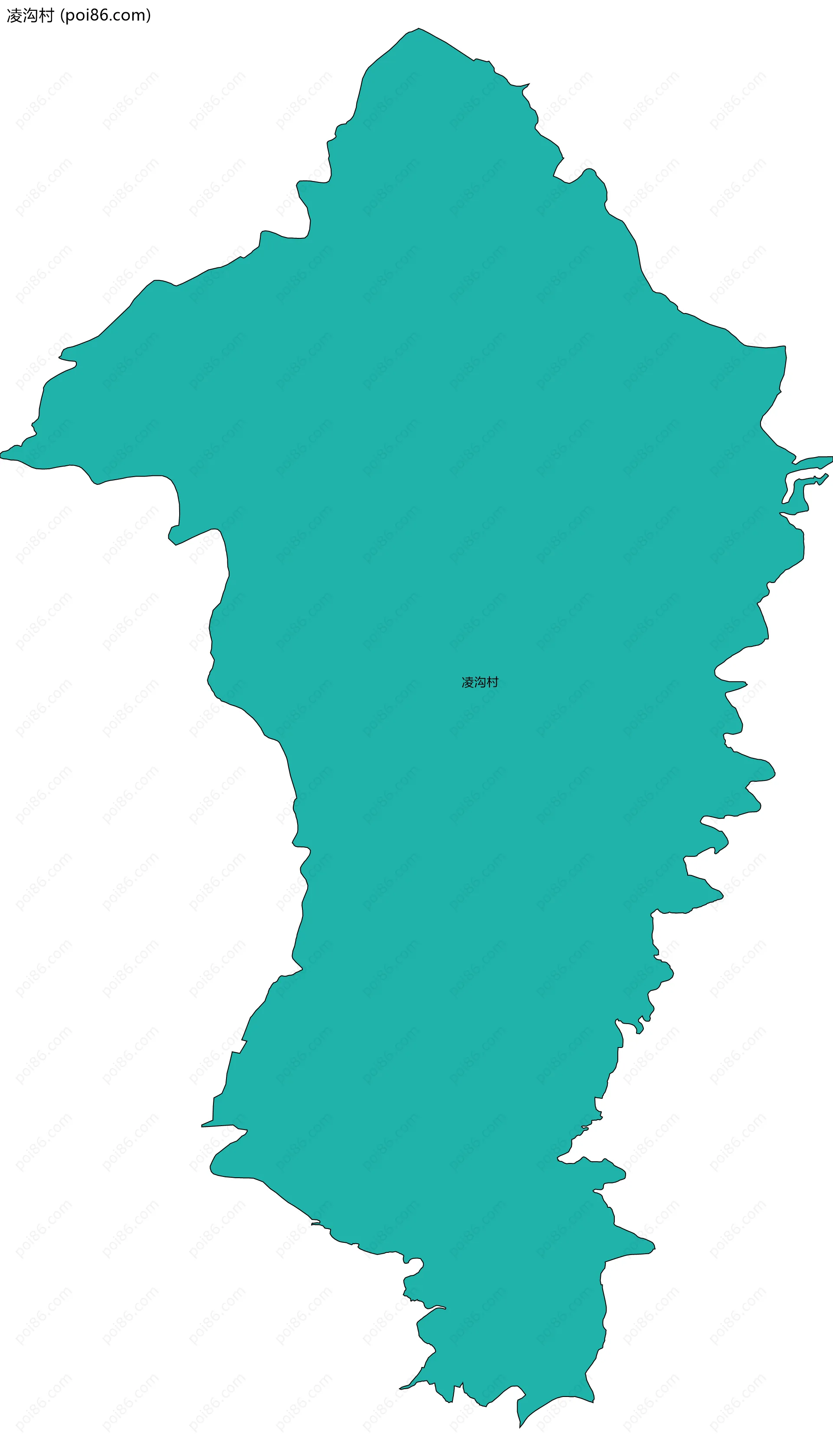 凌沟村边界地图