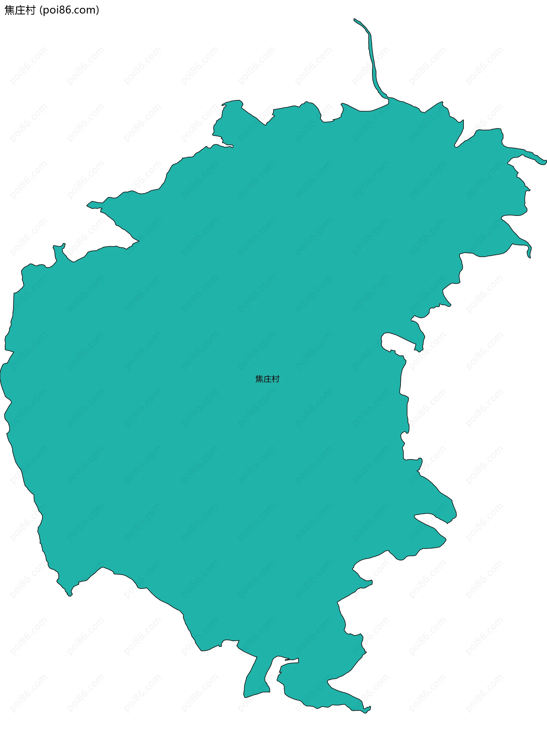 焦庄村边界地图