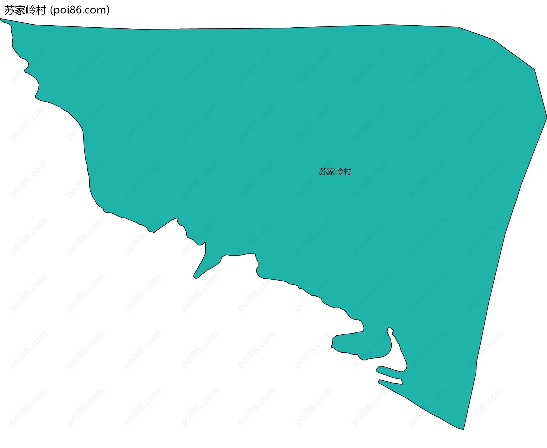 苏家岭村边界地图
