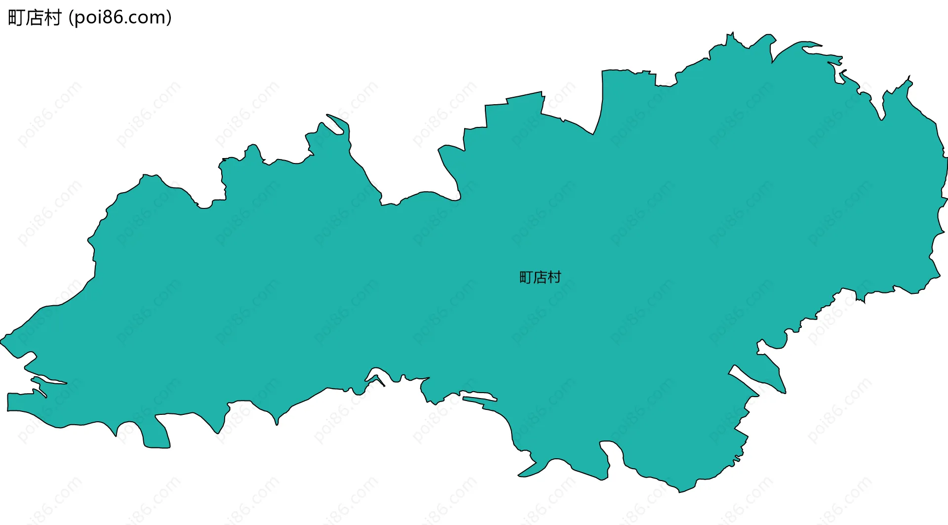 町店村边界地图