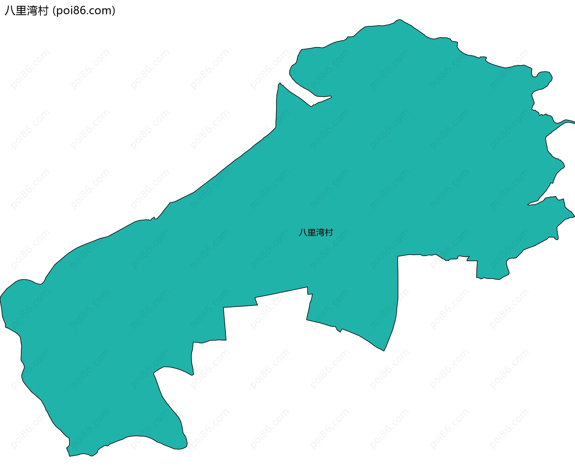 八里湾村边界地图