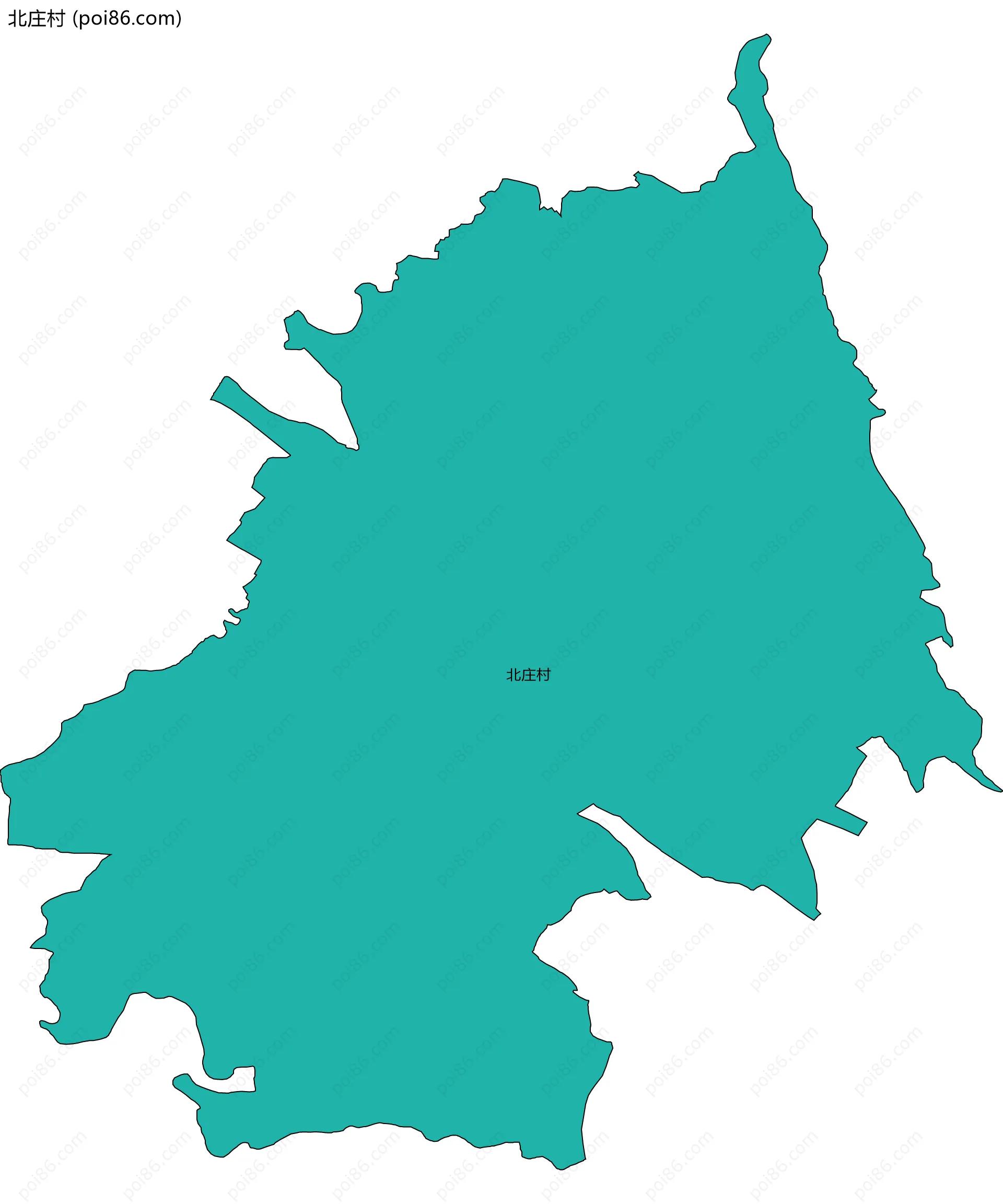 北庄村边界地图