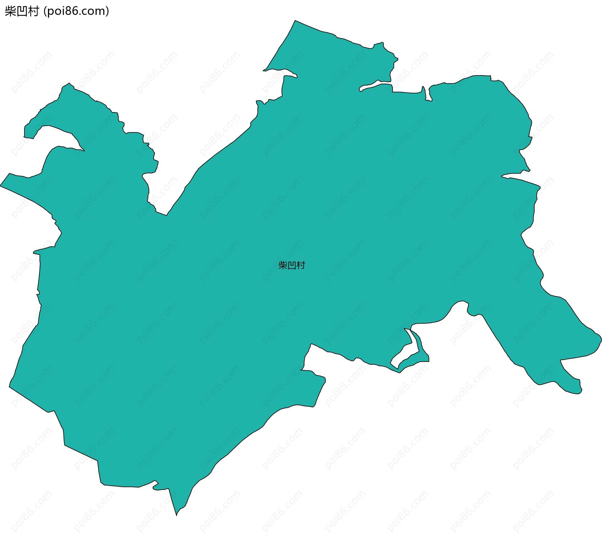 柴凹村边界地图
