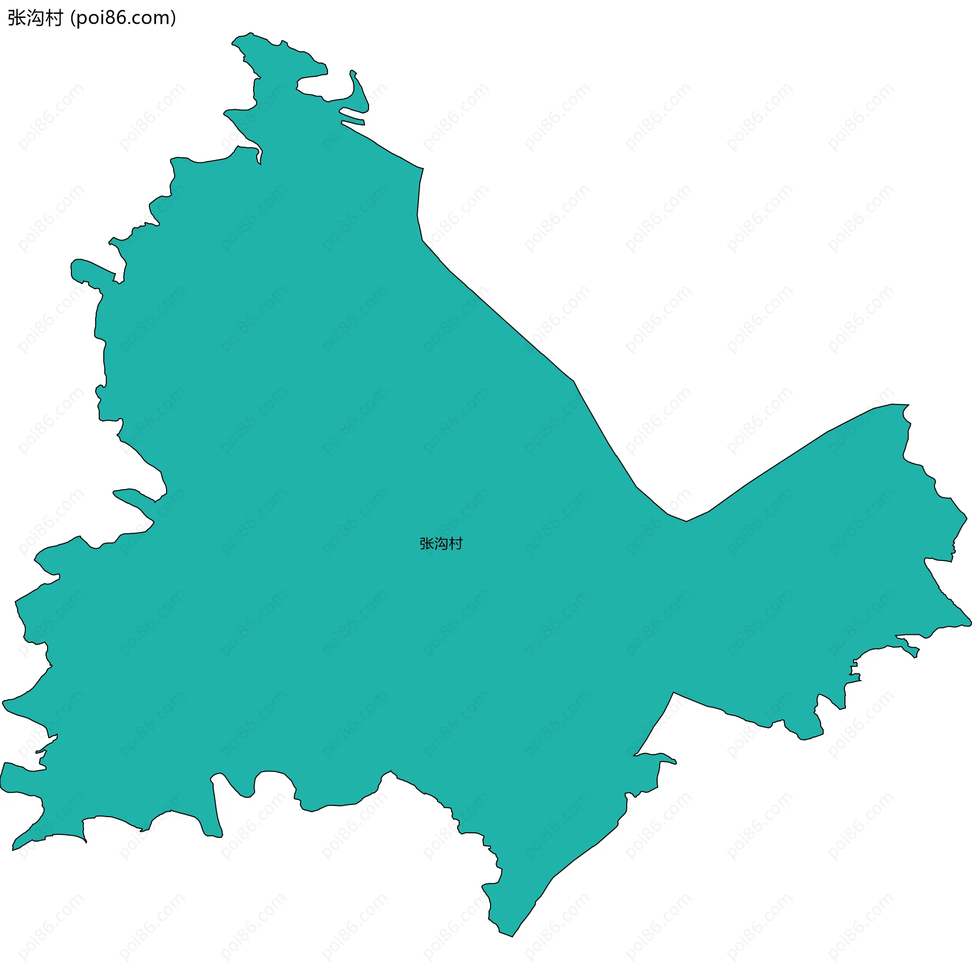 张沟村边界地图