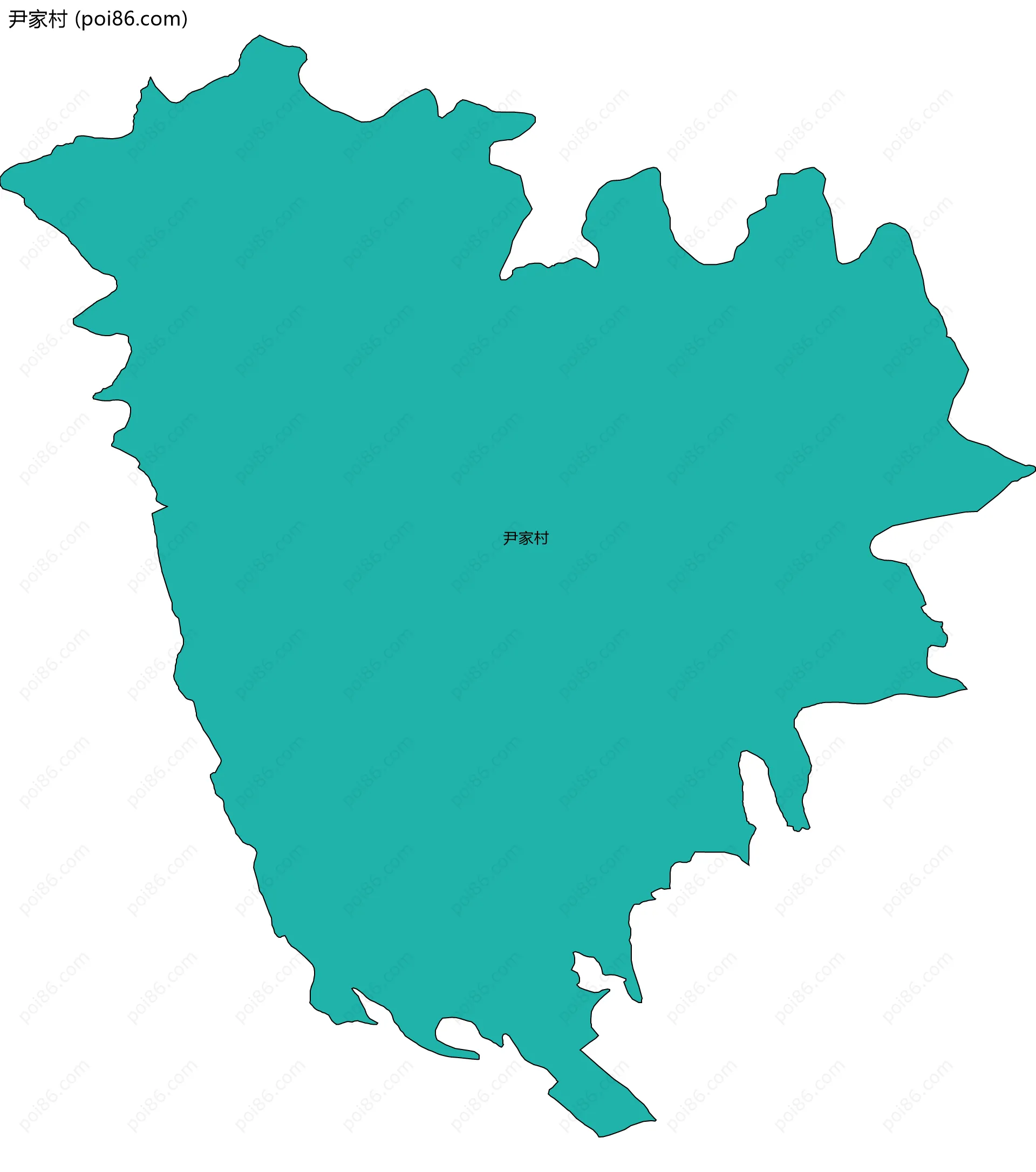 尹家村边界地图