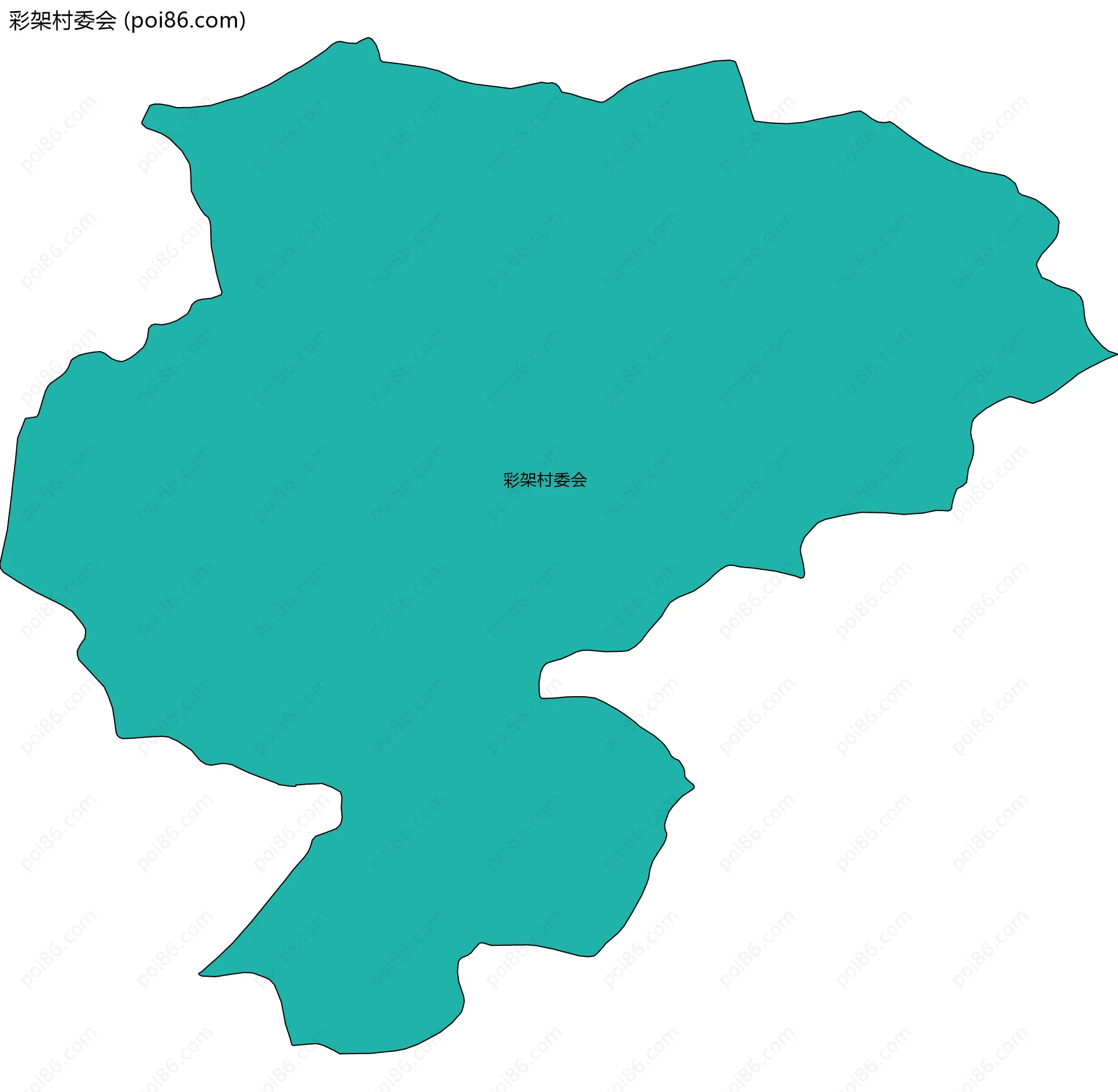彩架村委会边界地图