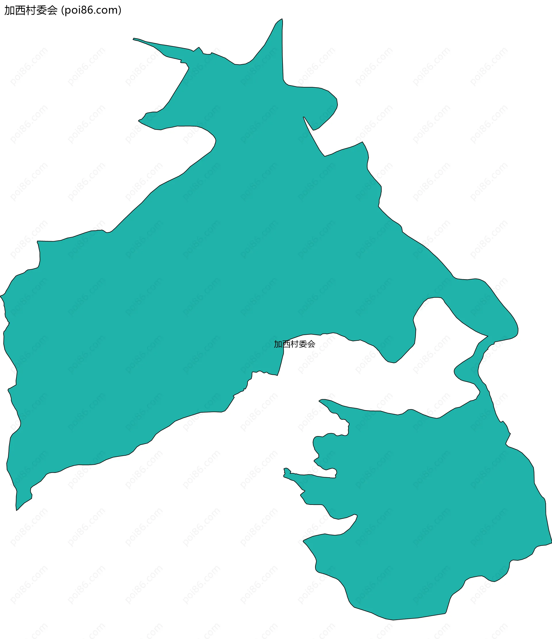 加西村委会边界地图