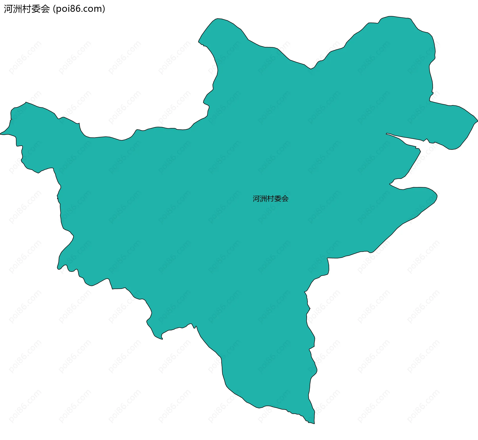 河洲村委会边界地图