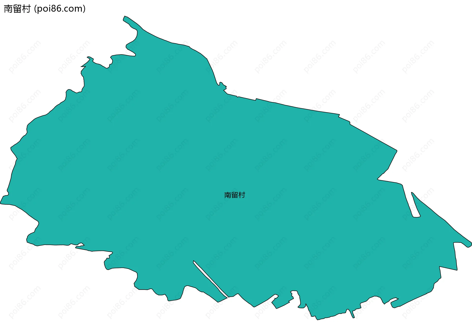 南留村边界地图