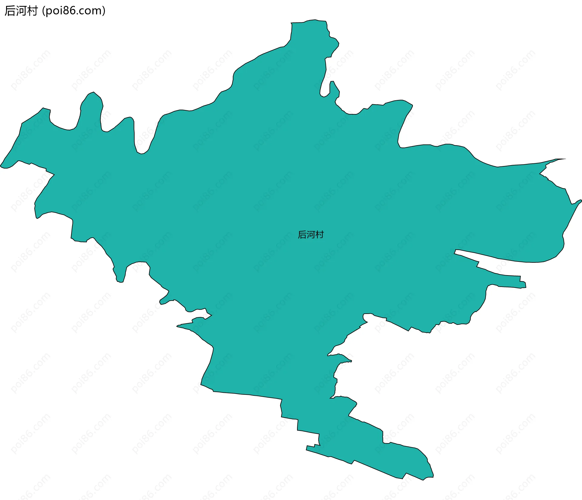 后河村边界地图