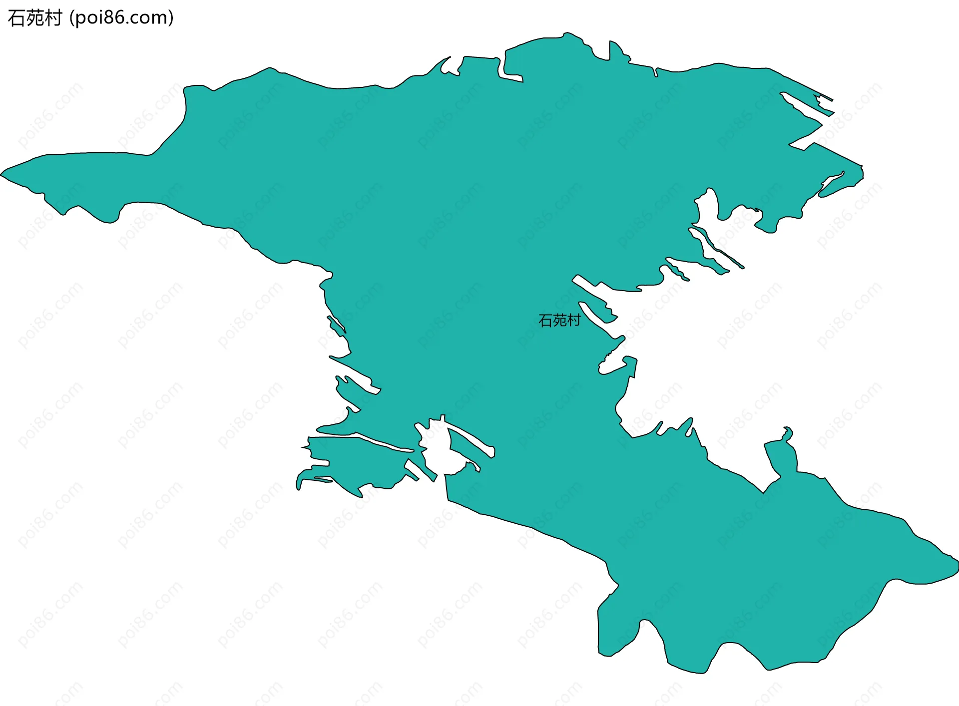 石苑村边界地图