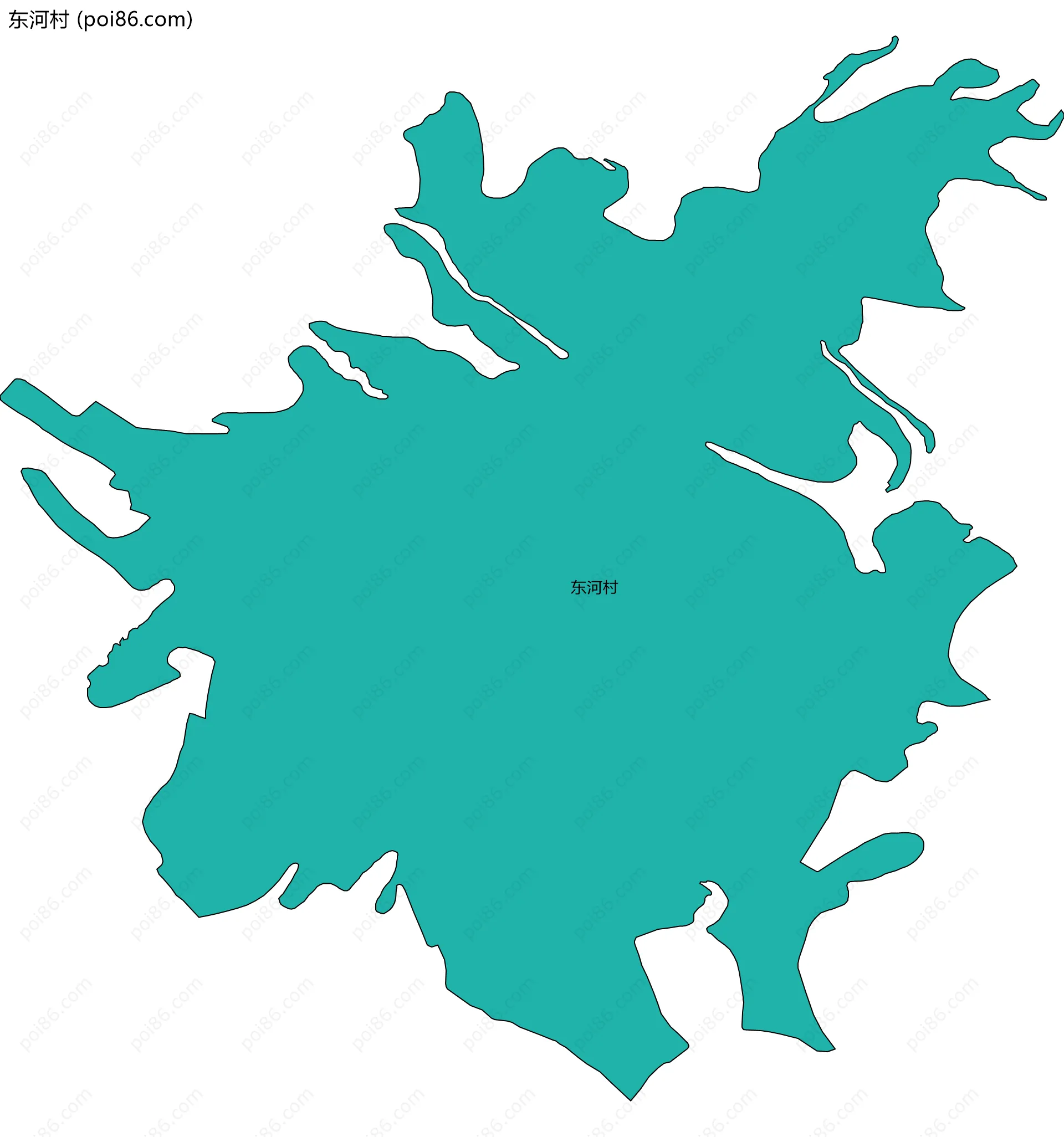 东河村边界地图