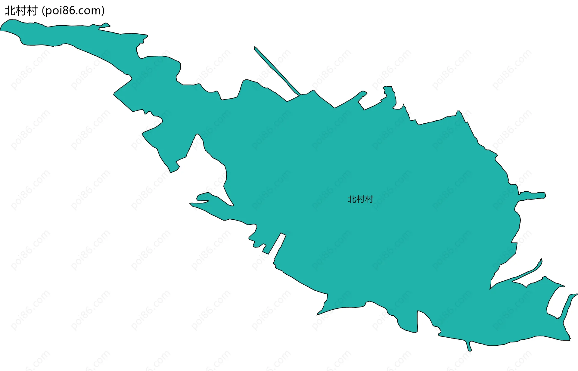 北村村边界地图