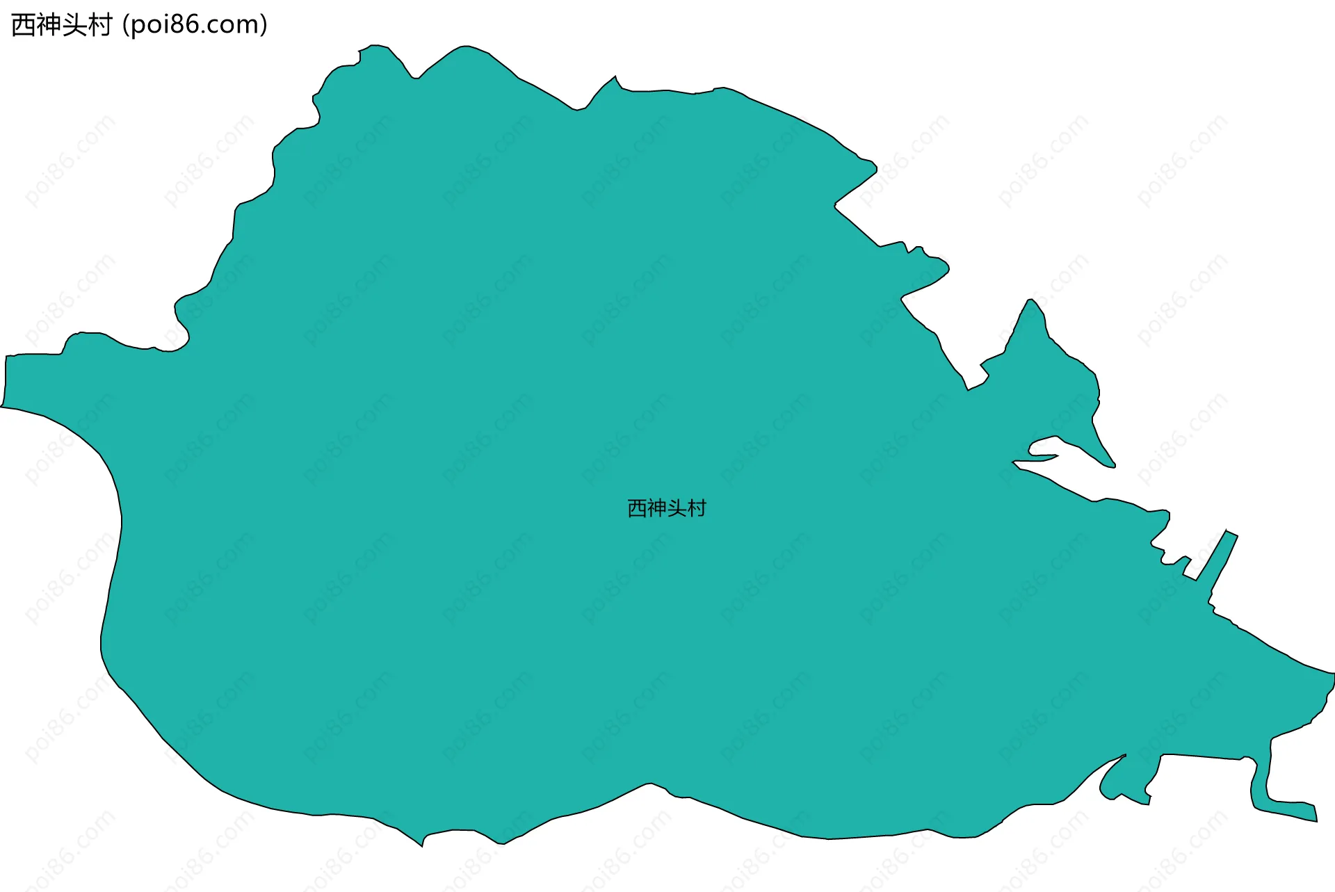 西神头村边界地图