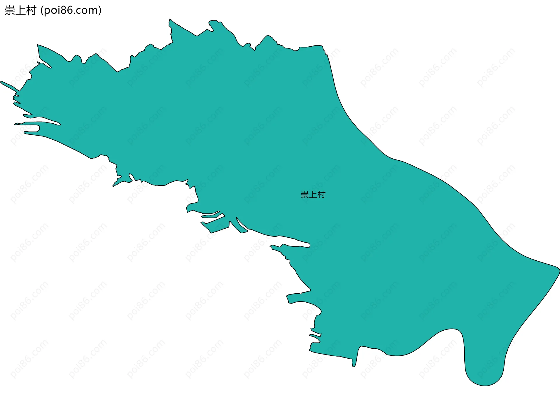 崇上村边界地图