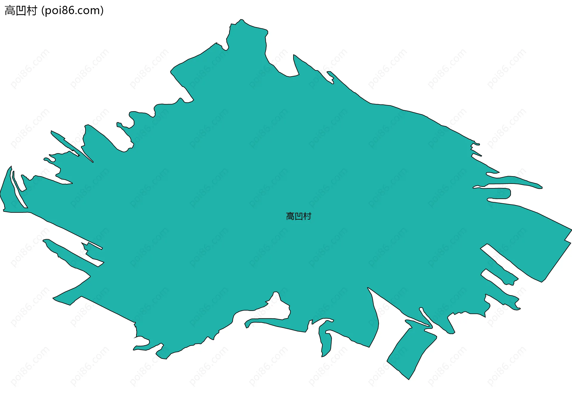 高凹村边界地图