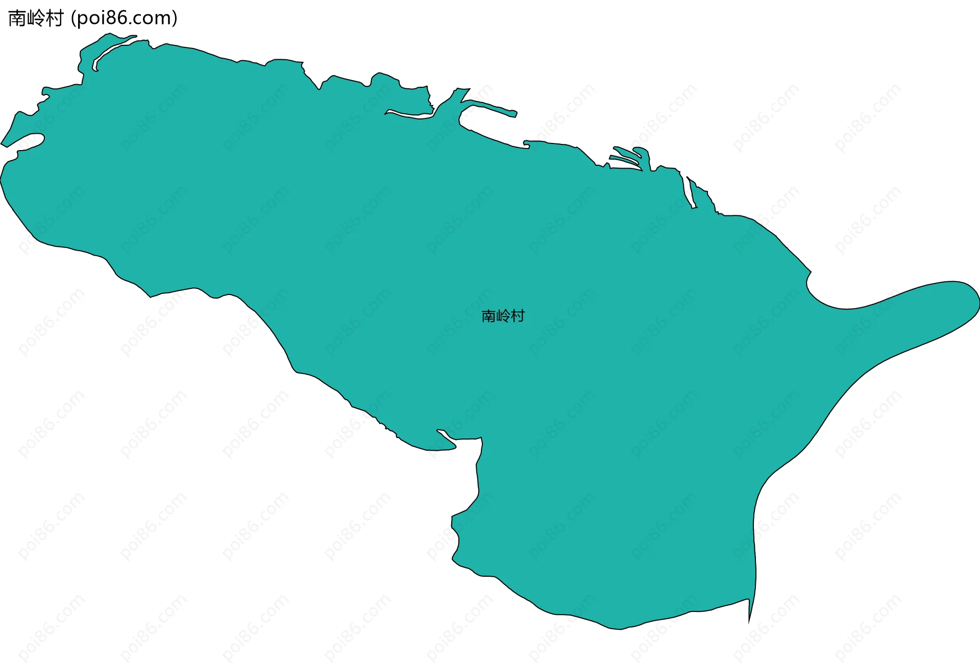 南岭村边界地图