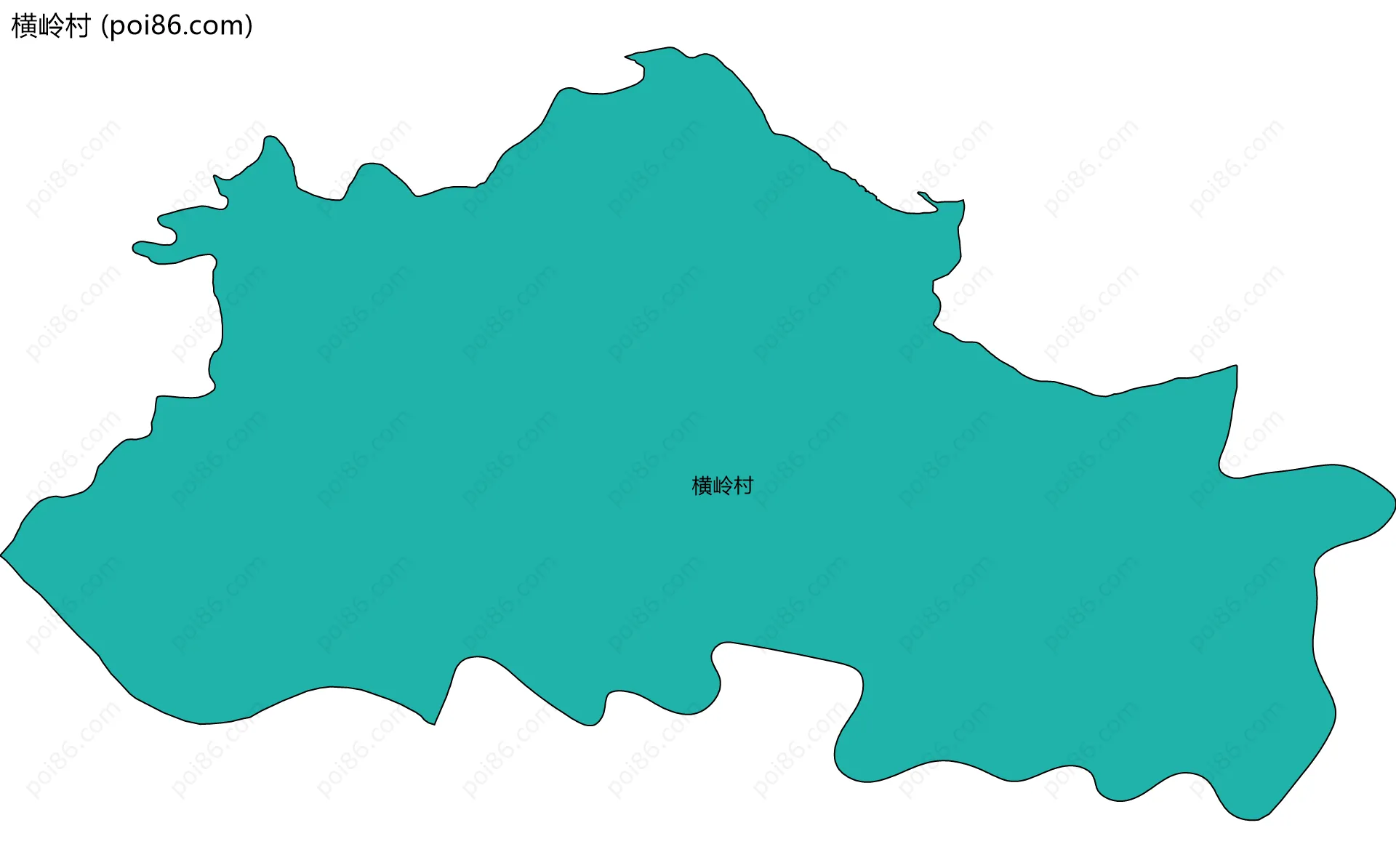 横岭村边界地图