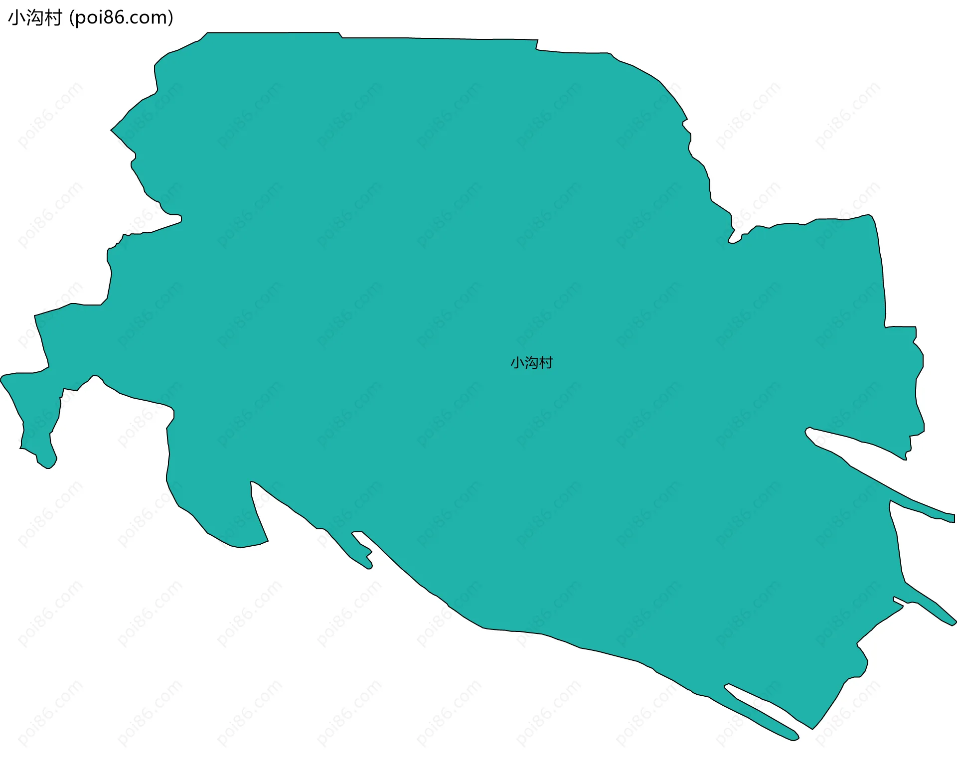小沟村边界地图
