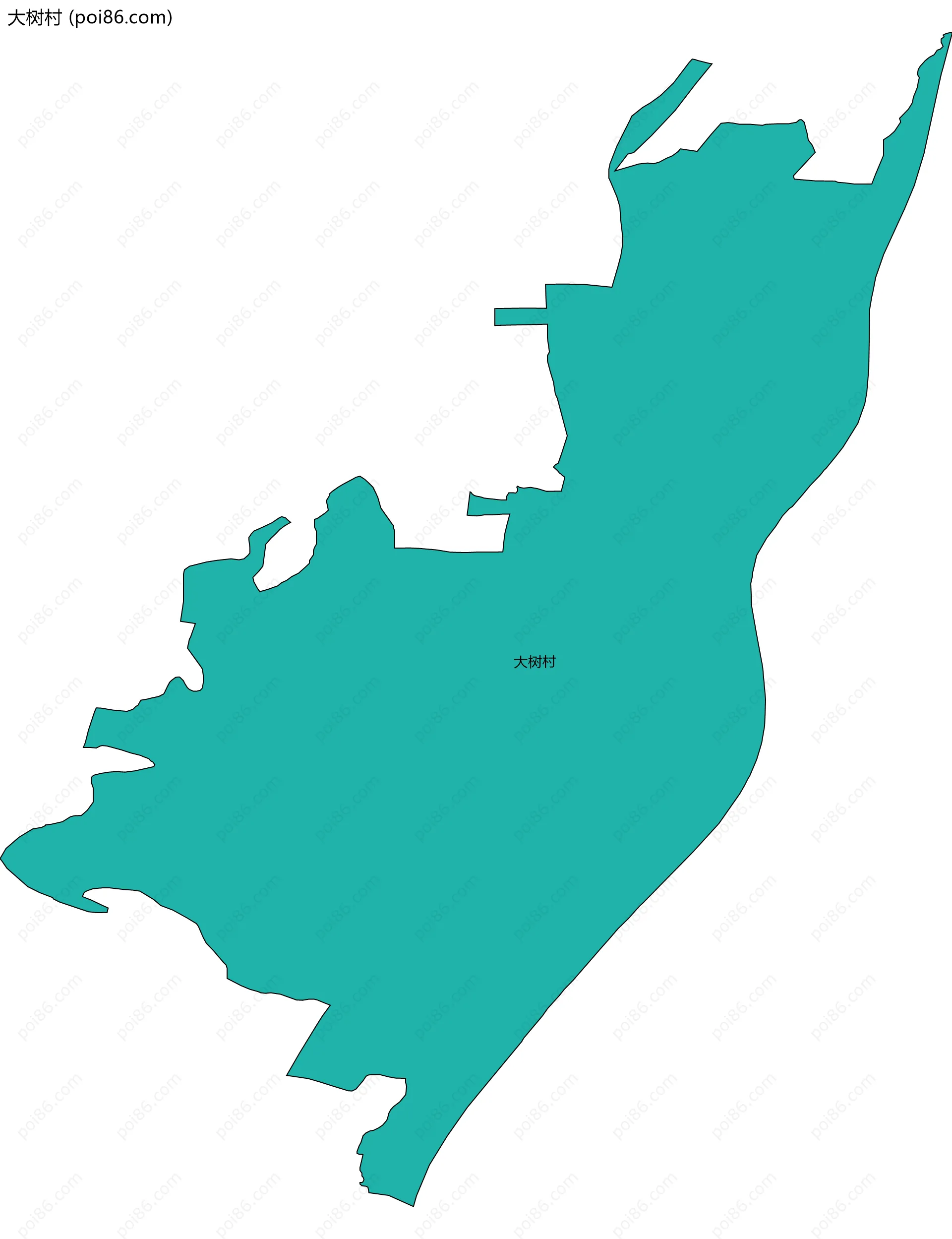 大树村边界地图