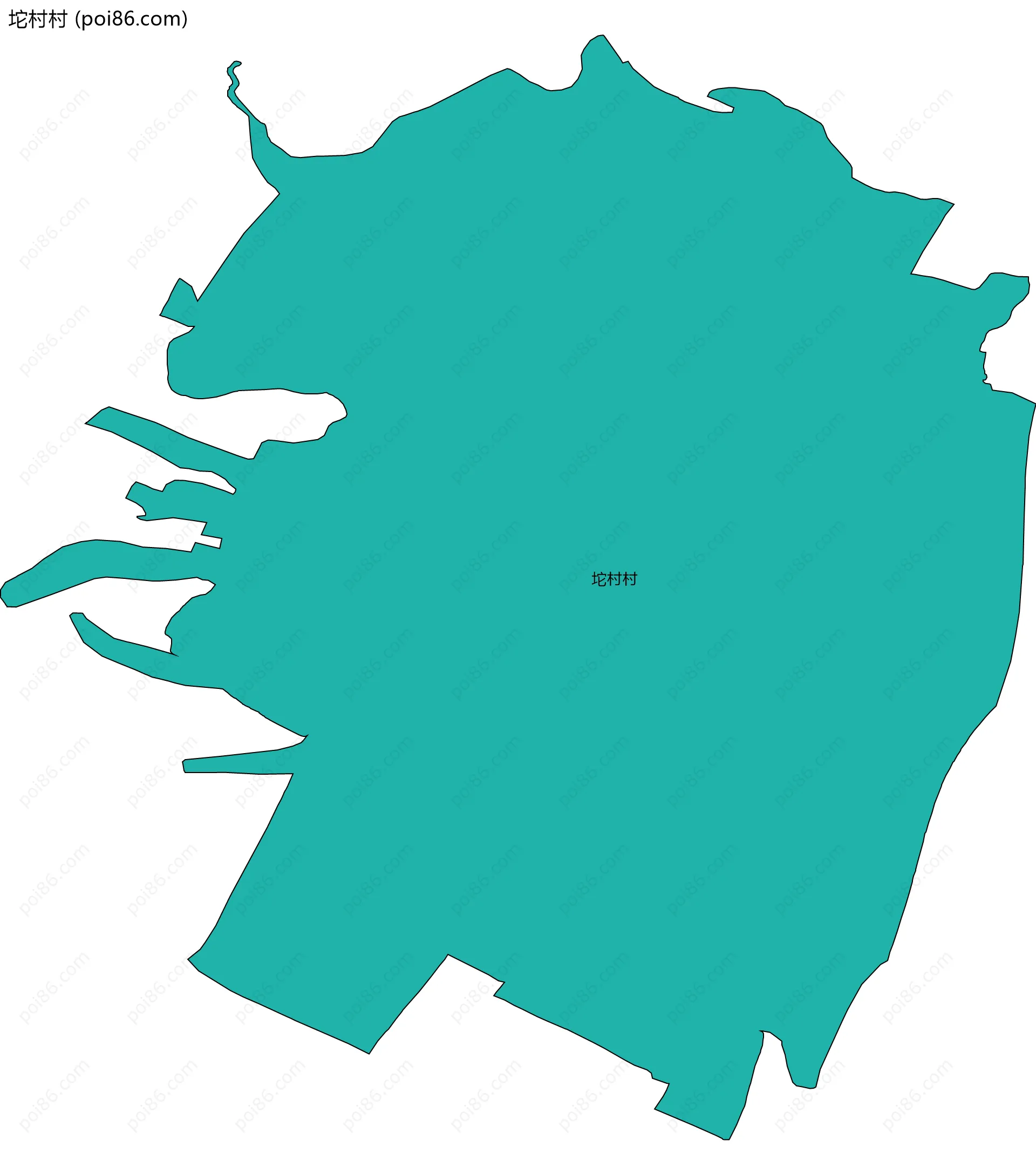 坨村村边界地图