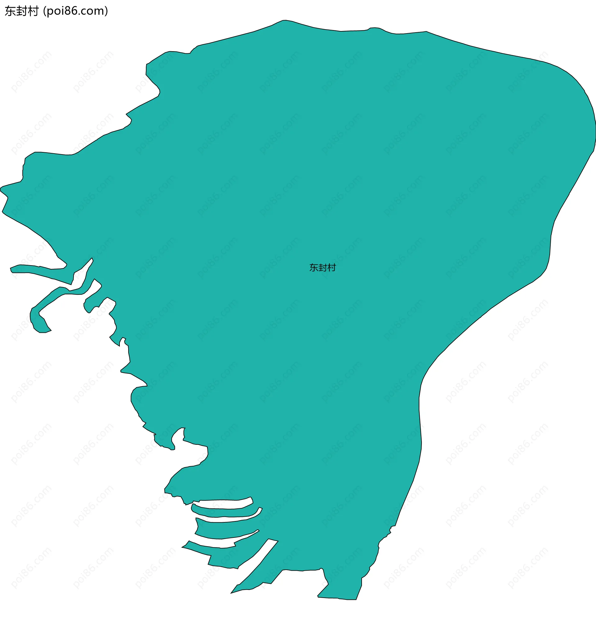 东封村边界地图