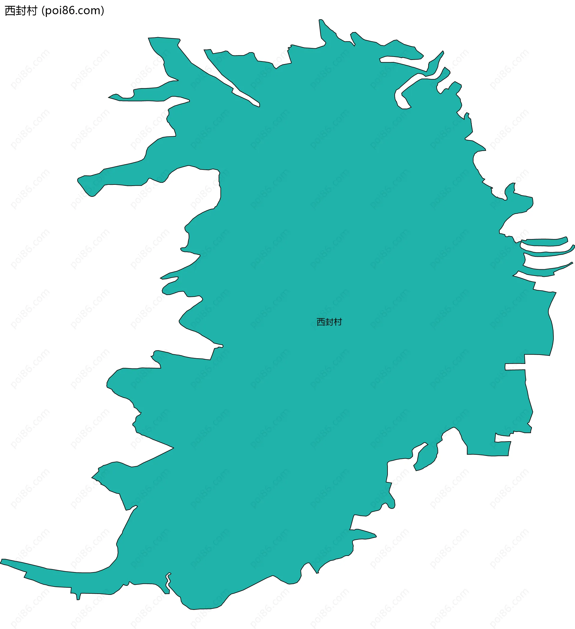 西封村边界地图