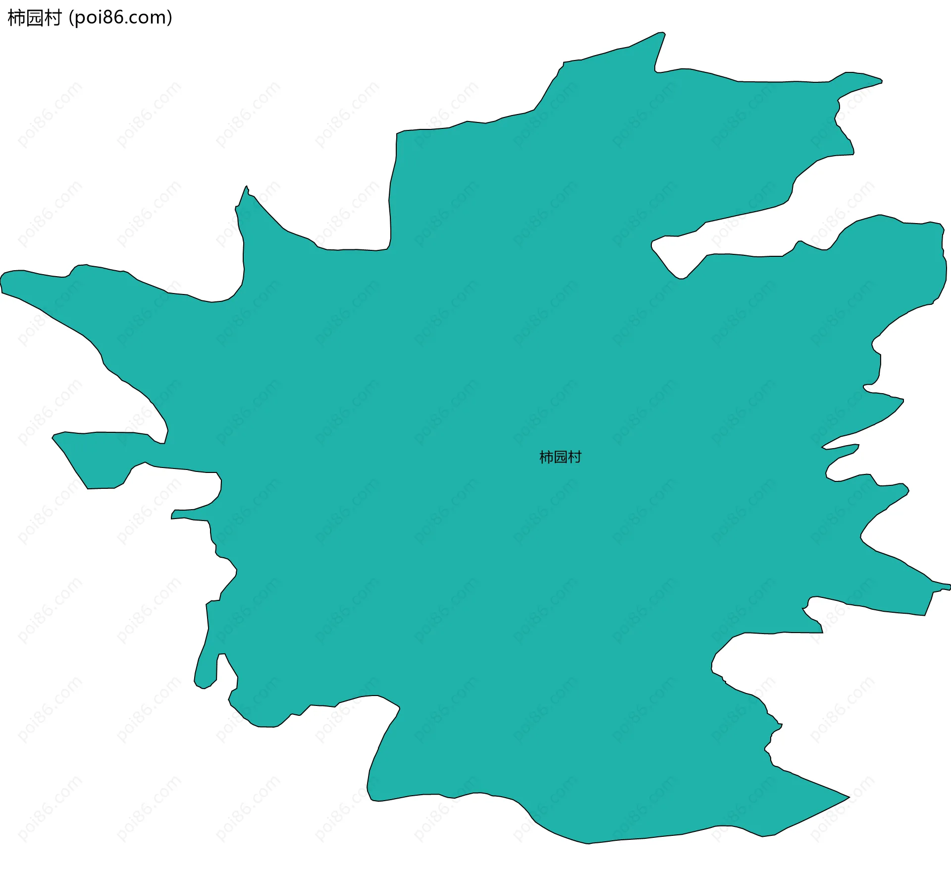 柿园村边界地图