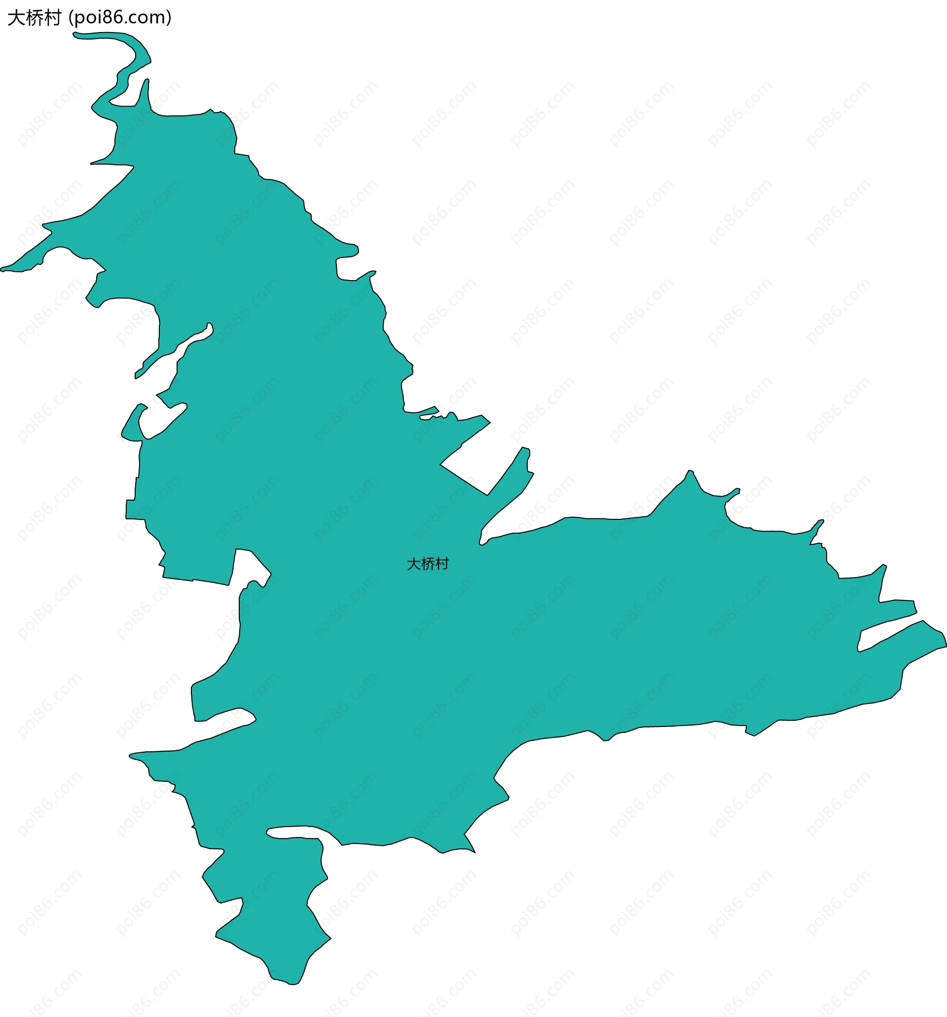 大桥村边界地图