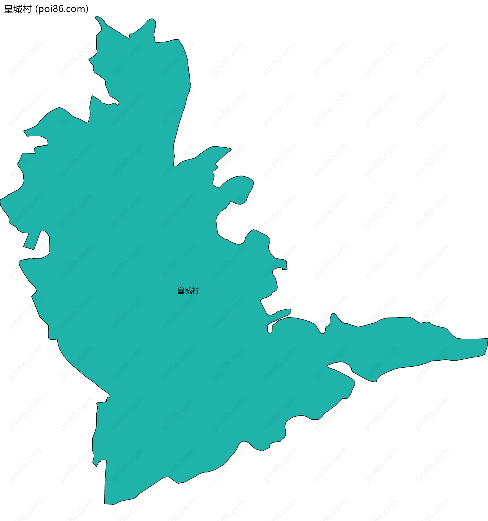 皇城村边界地图