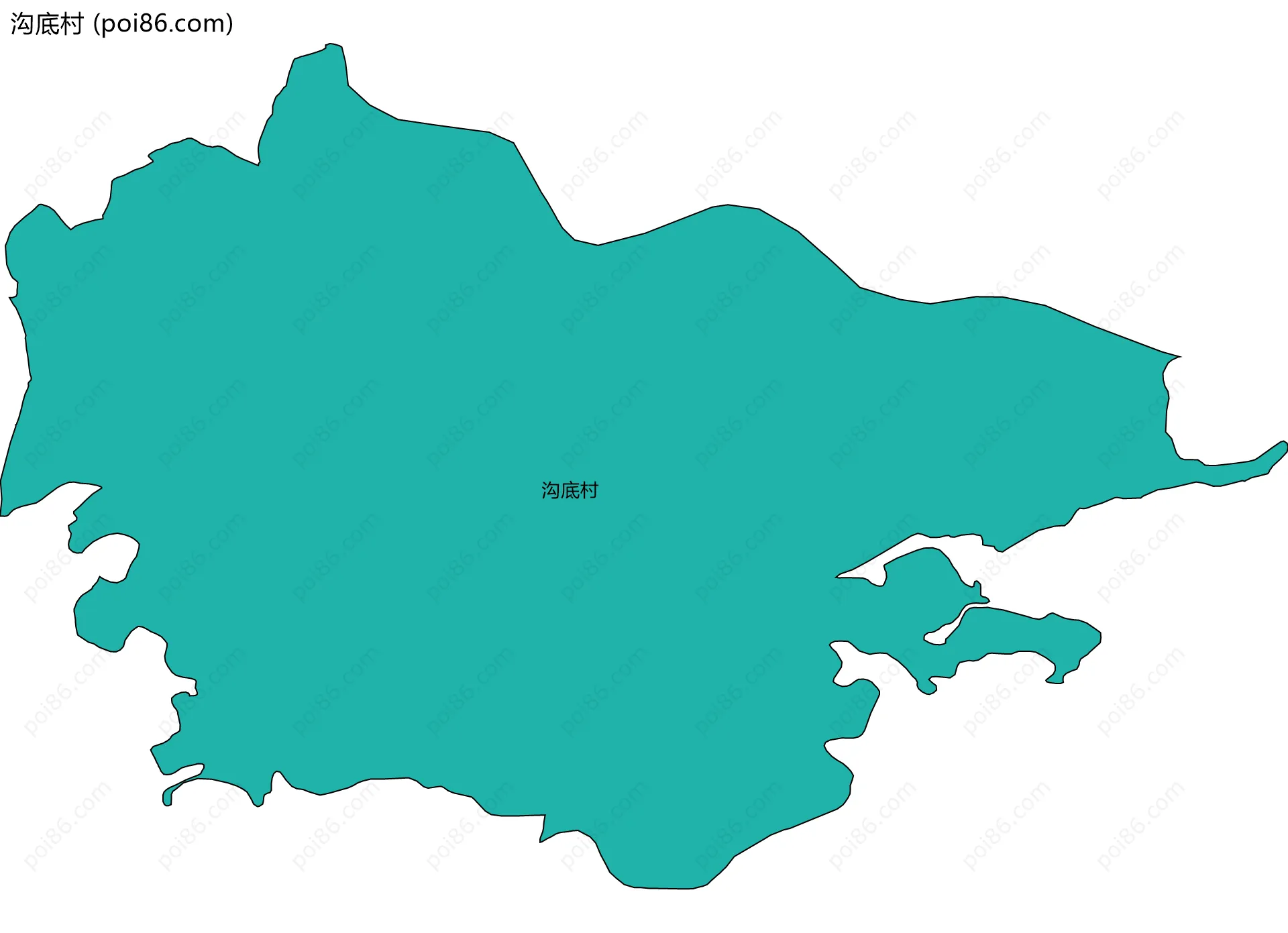 沟底村边界地图
