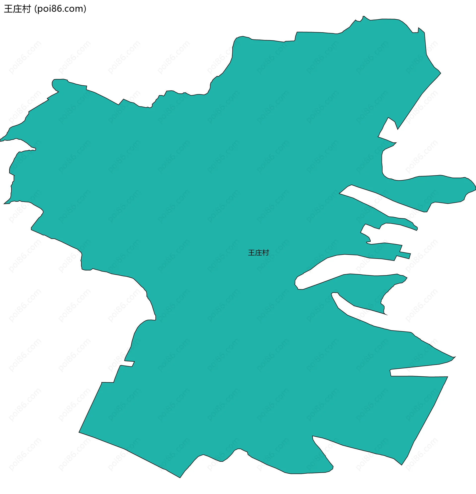 王庄村边界地图