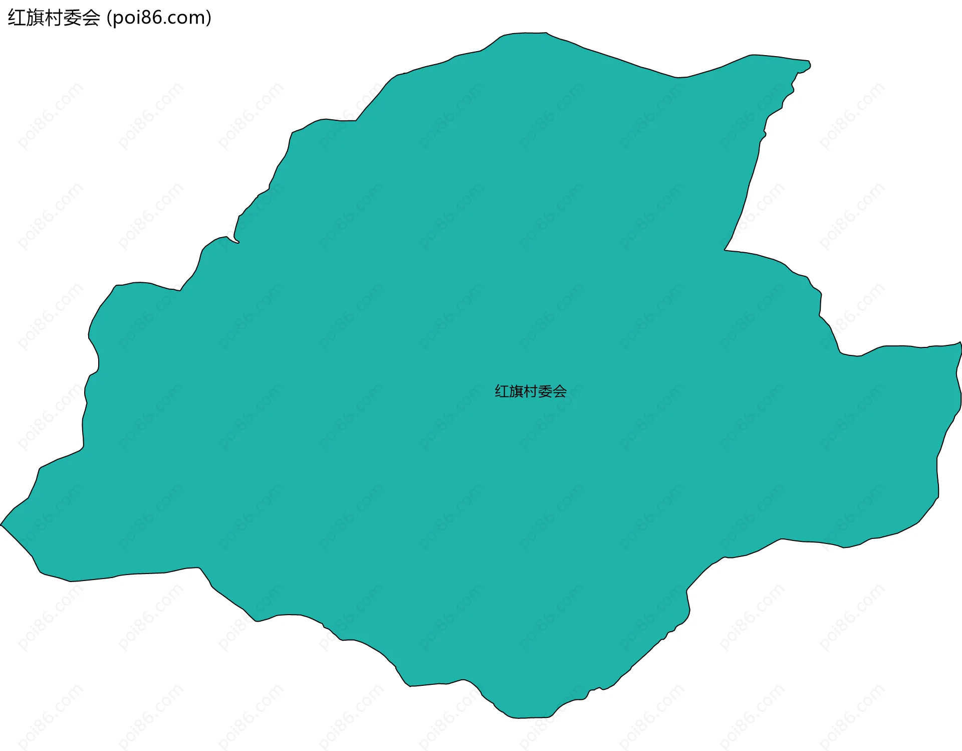 红旗村委会边界地图