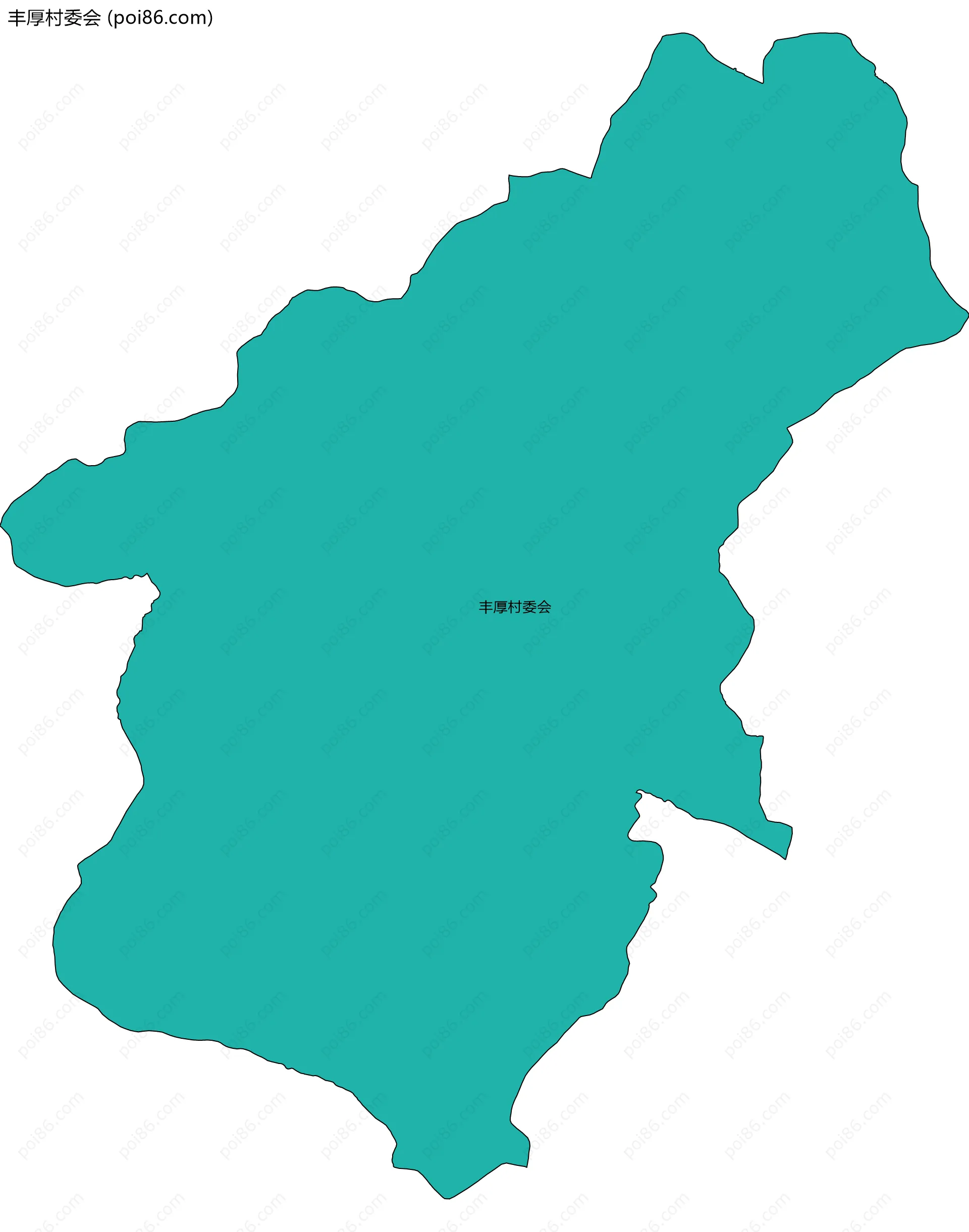 丰厚村委会边界地图