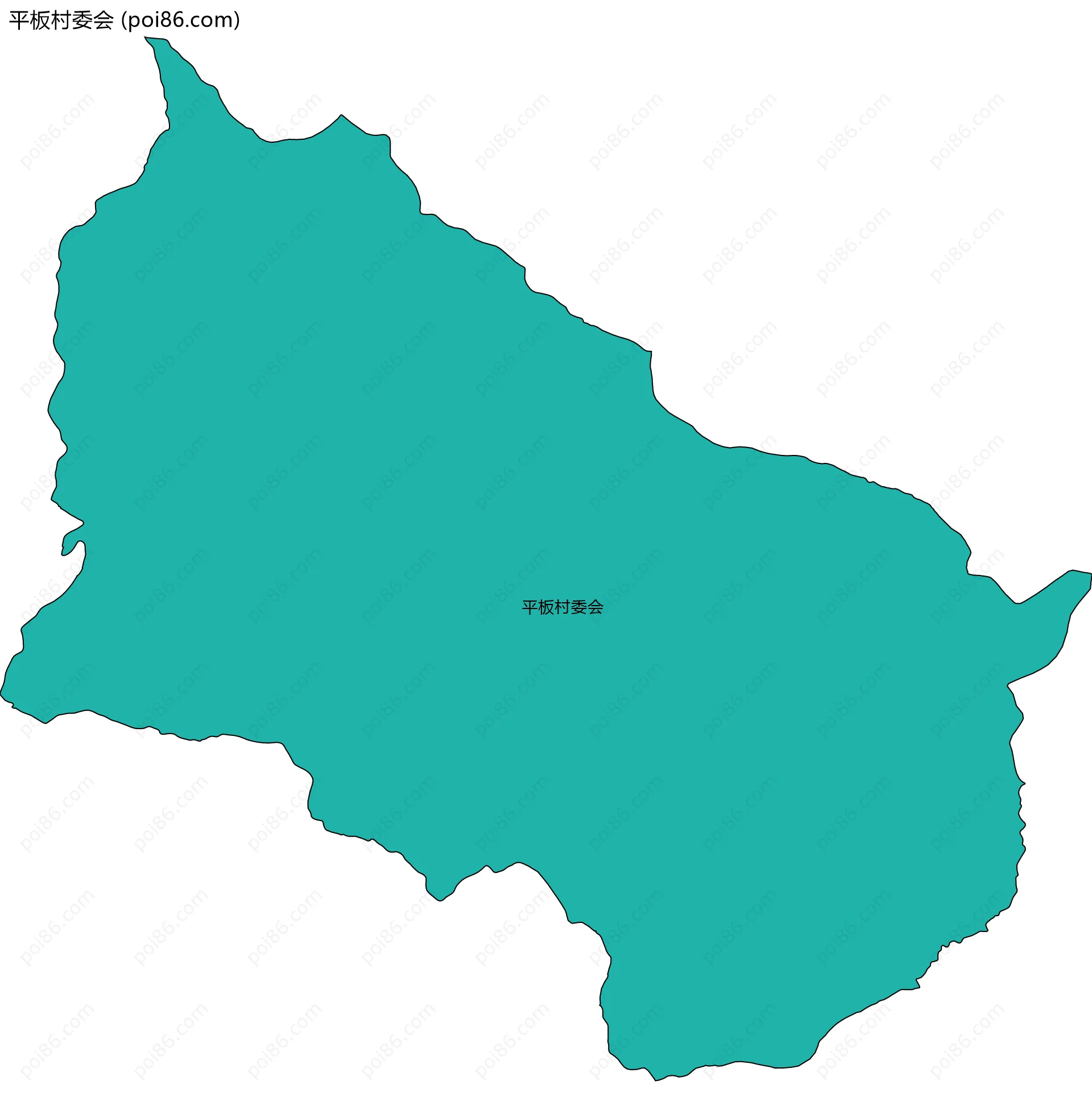 平板村委会边界地图