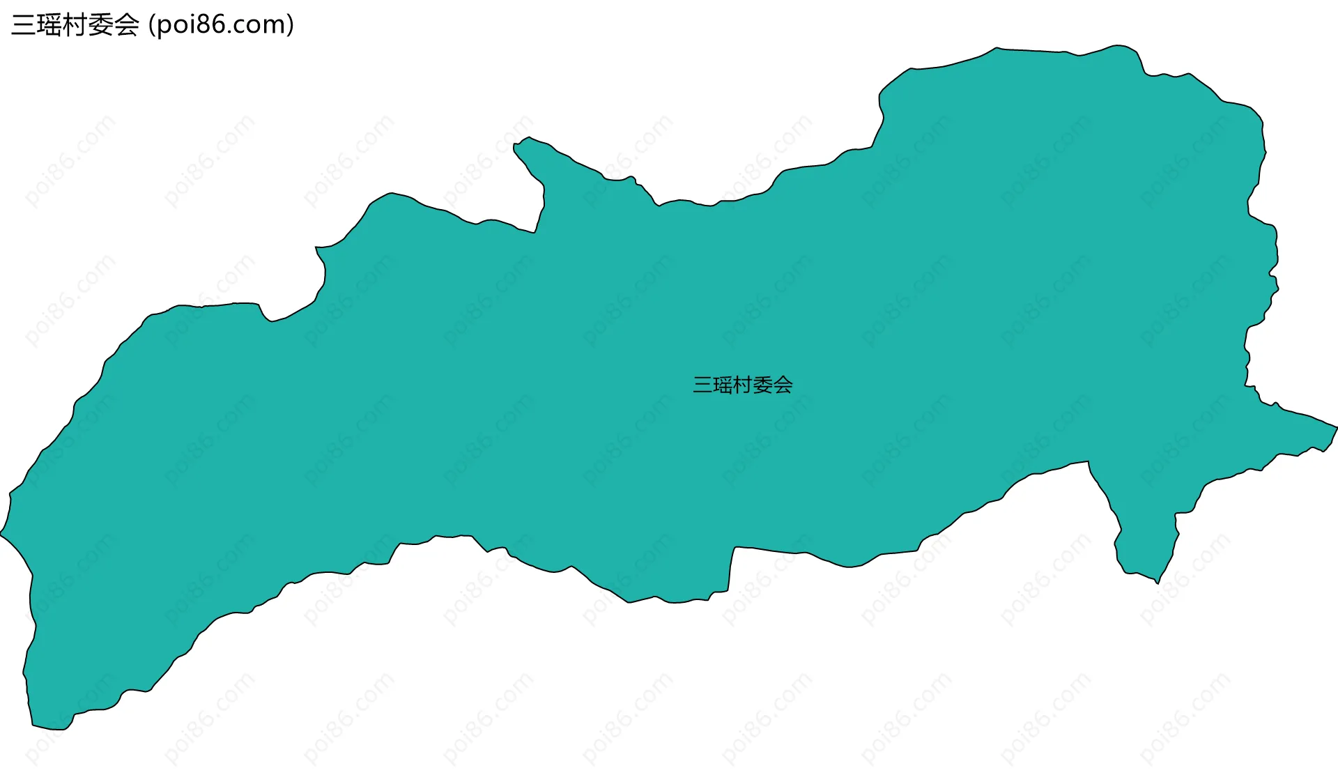 三瑶村委会边界地图