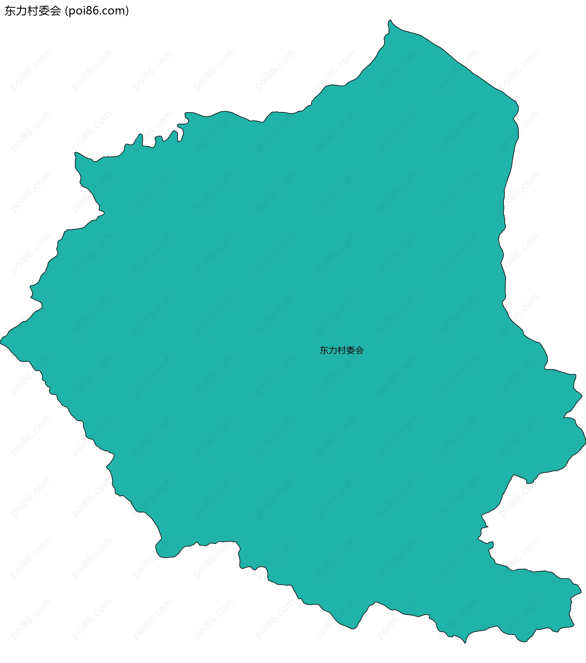东力村委会边界地图
