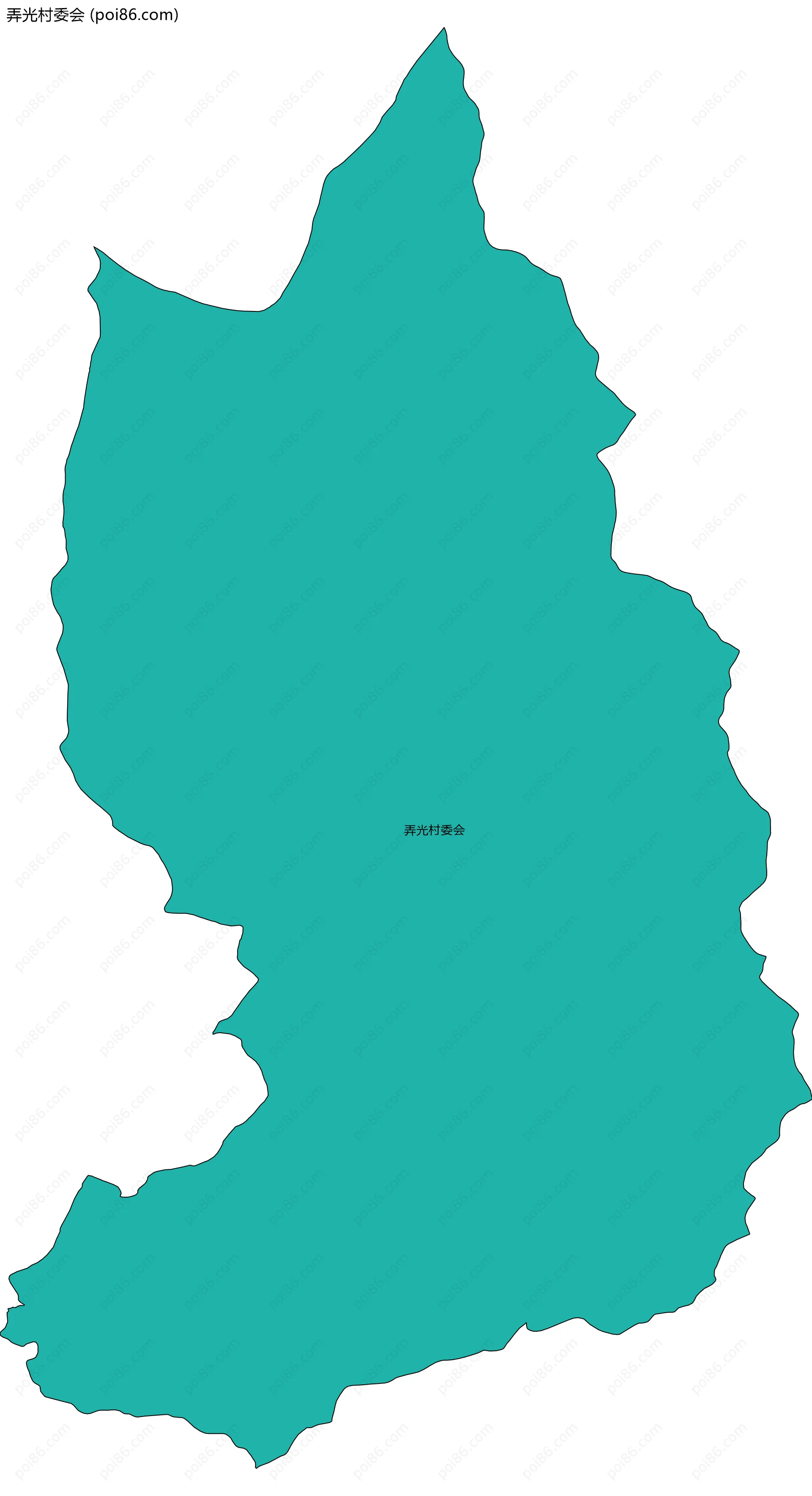 弄光村委会边界地图