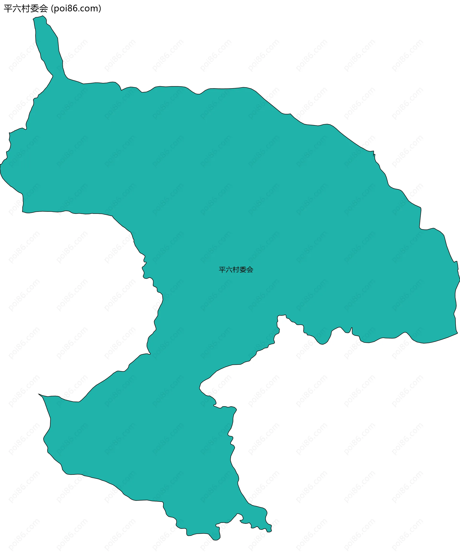 平六村委会边界地图