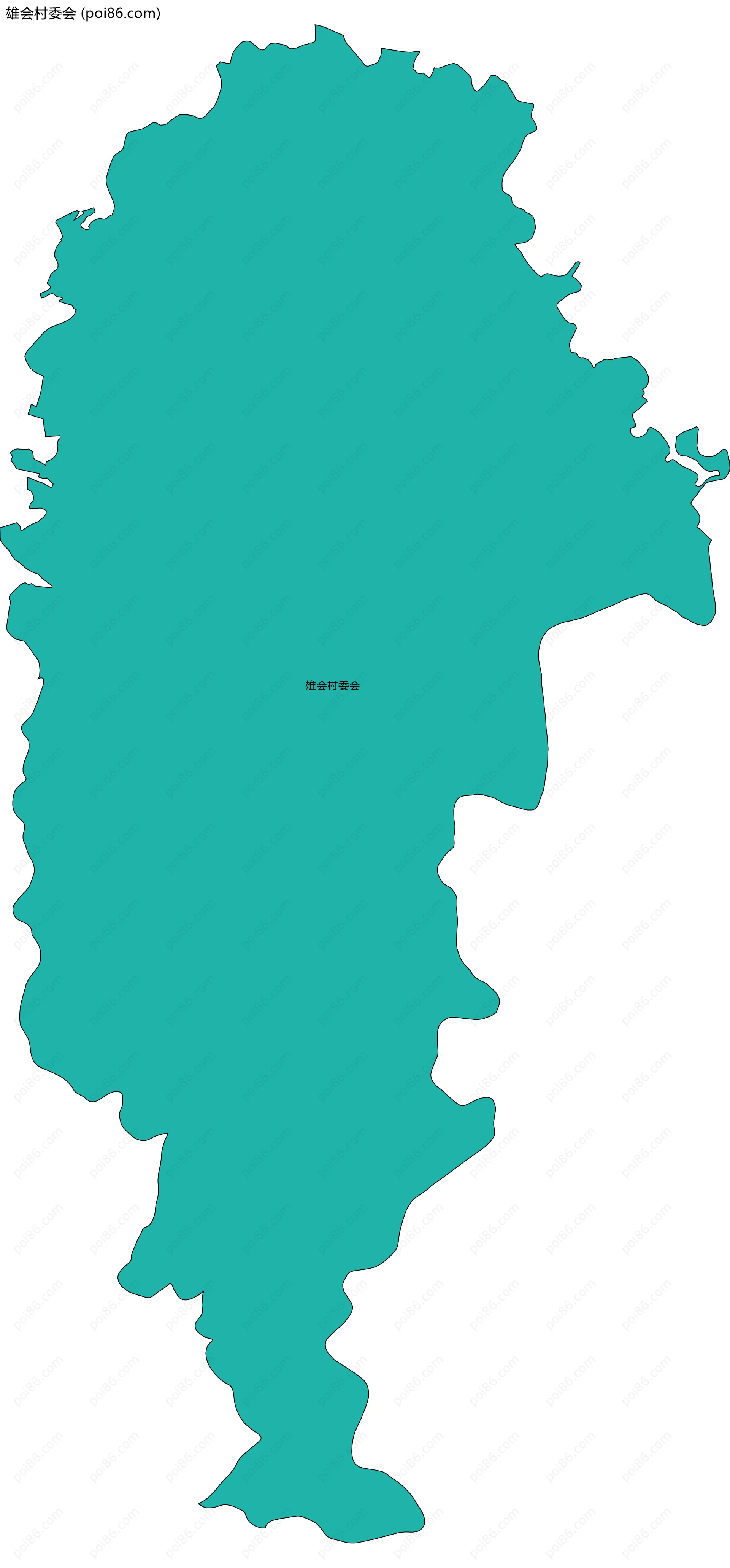 雄会村委会边界地图