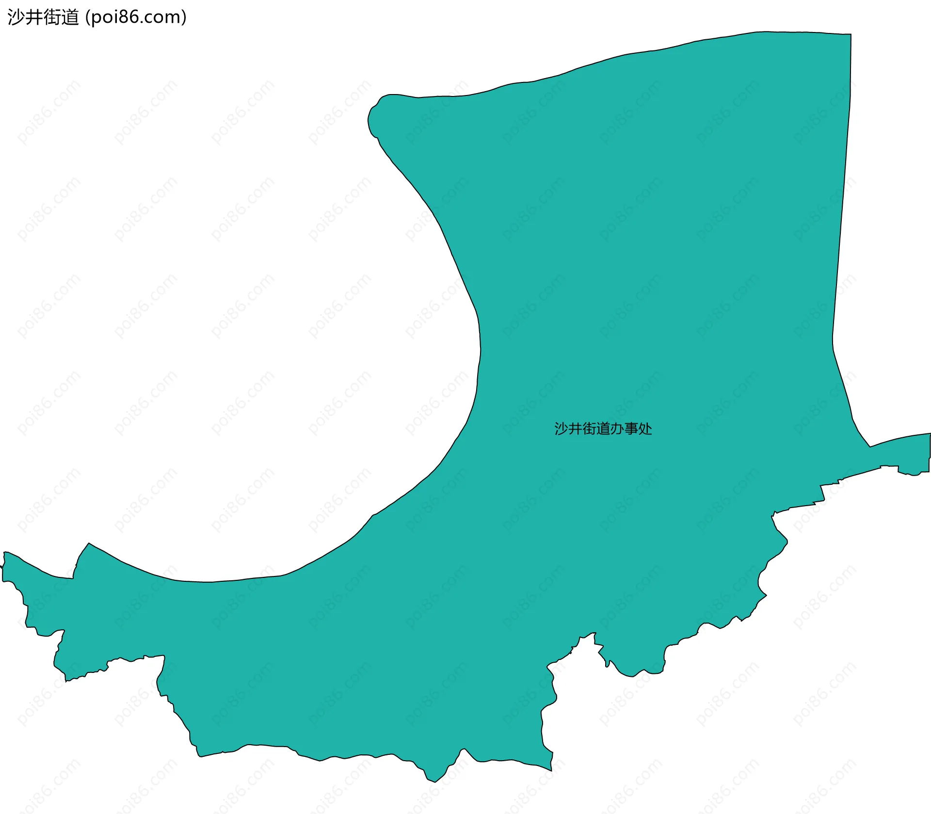 沙井街道边界地图(五级行政区划)