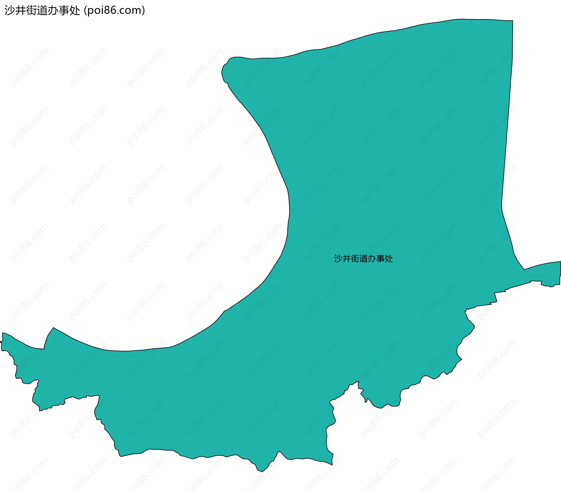 沙井街道办事处边界地图