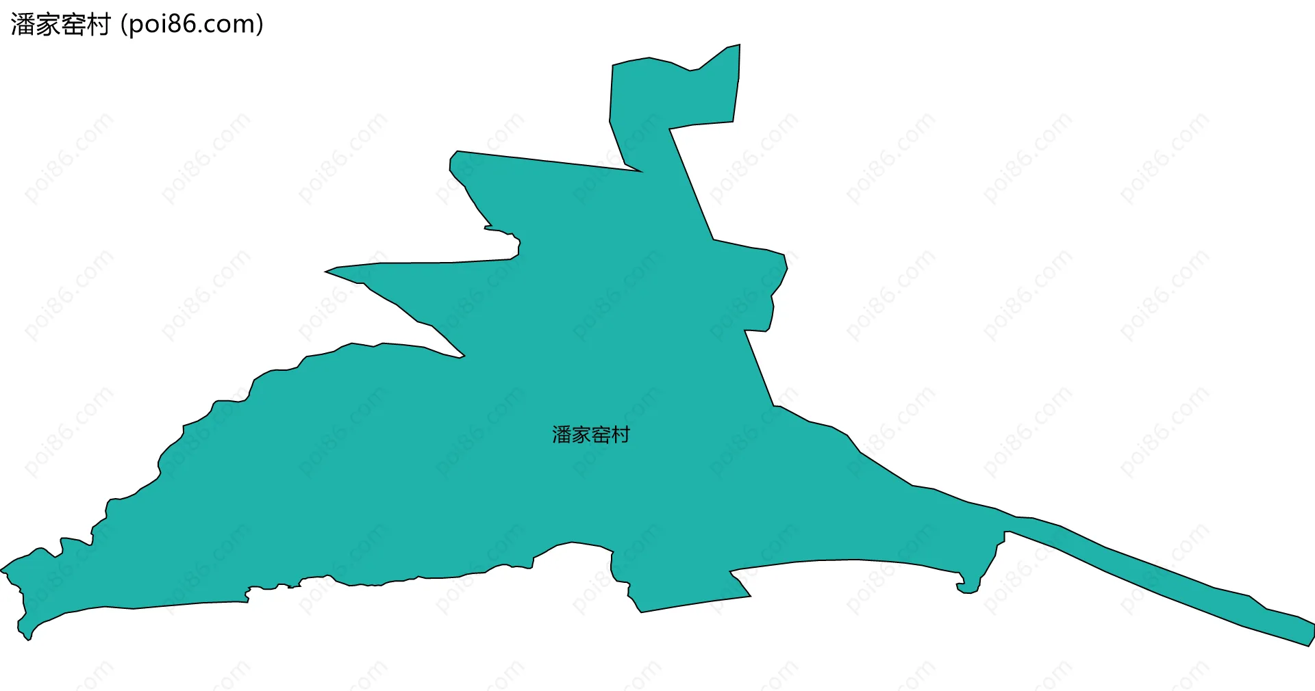 潘家窑村边界地图