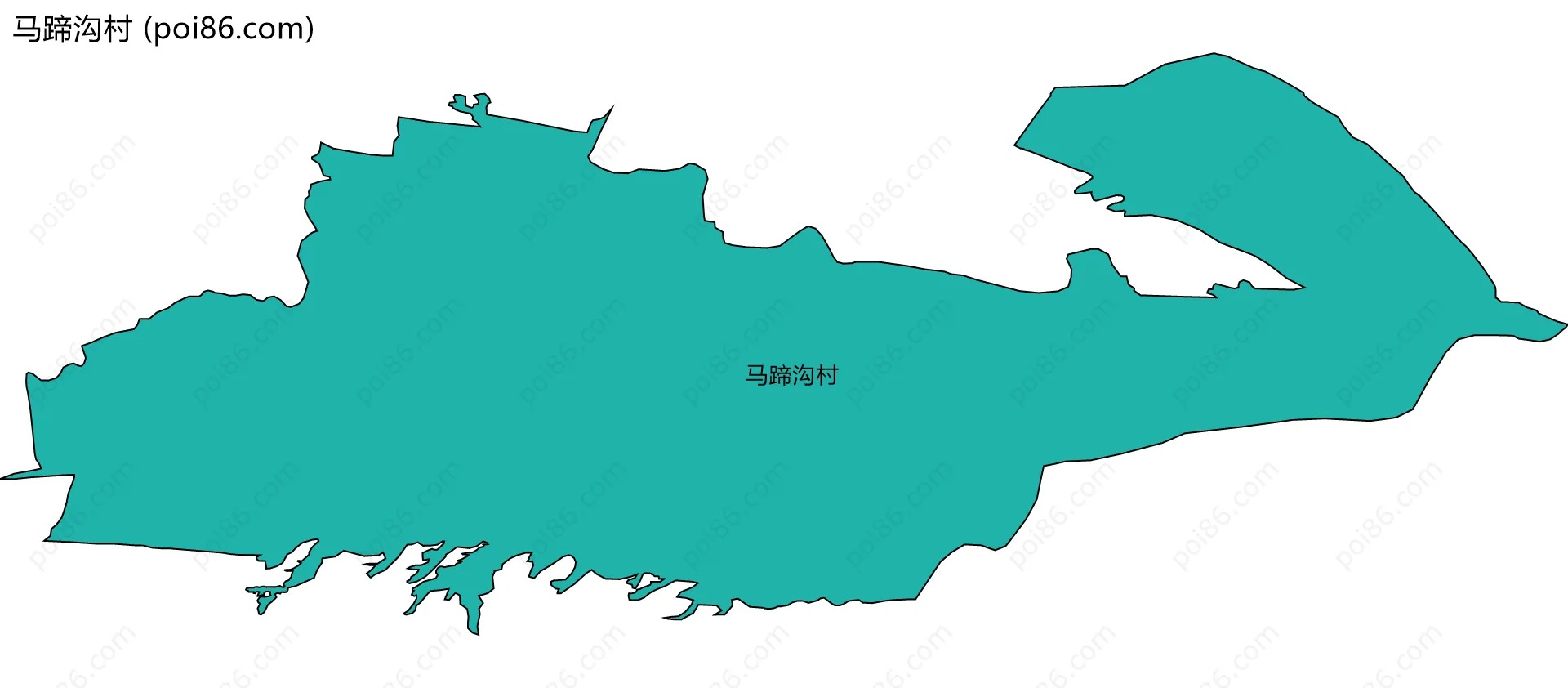 马蹄沟村边界地图