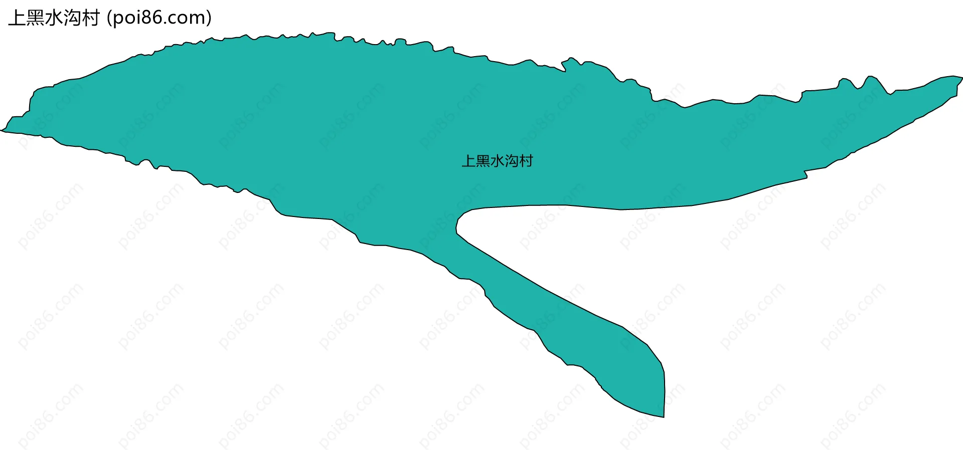 上黑水沟村边界地图