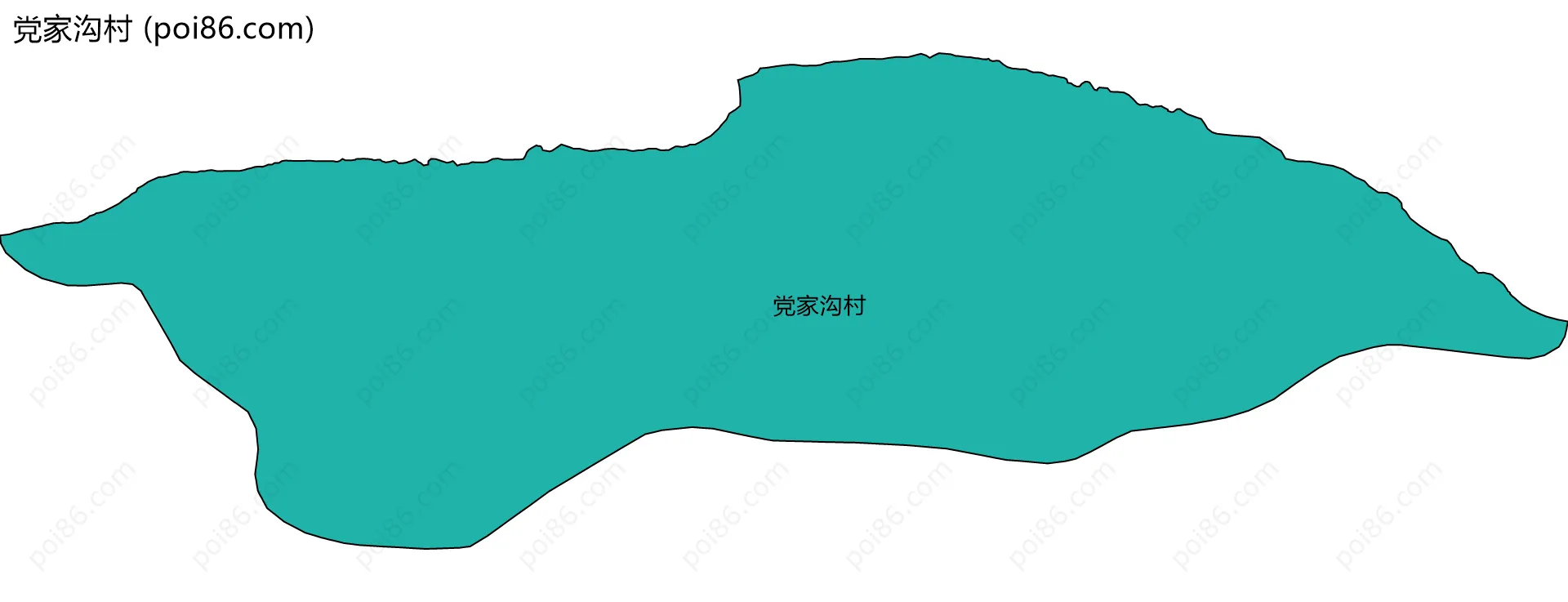 党家沟村边界地图