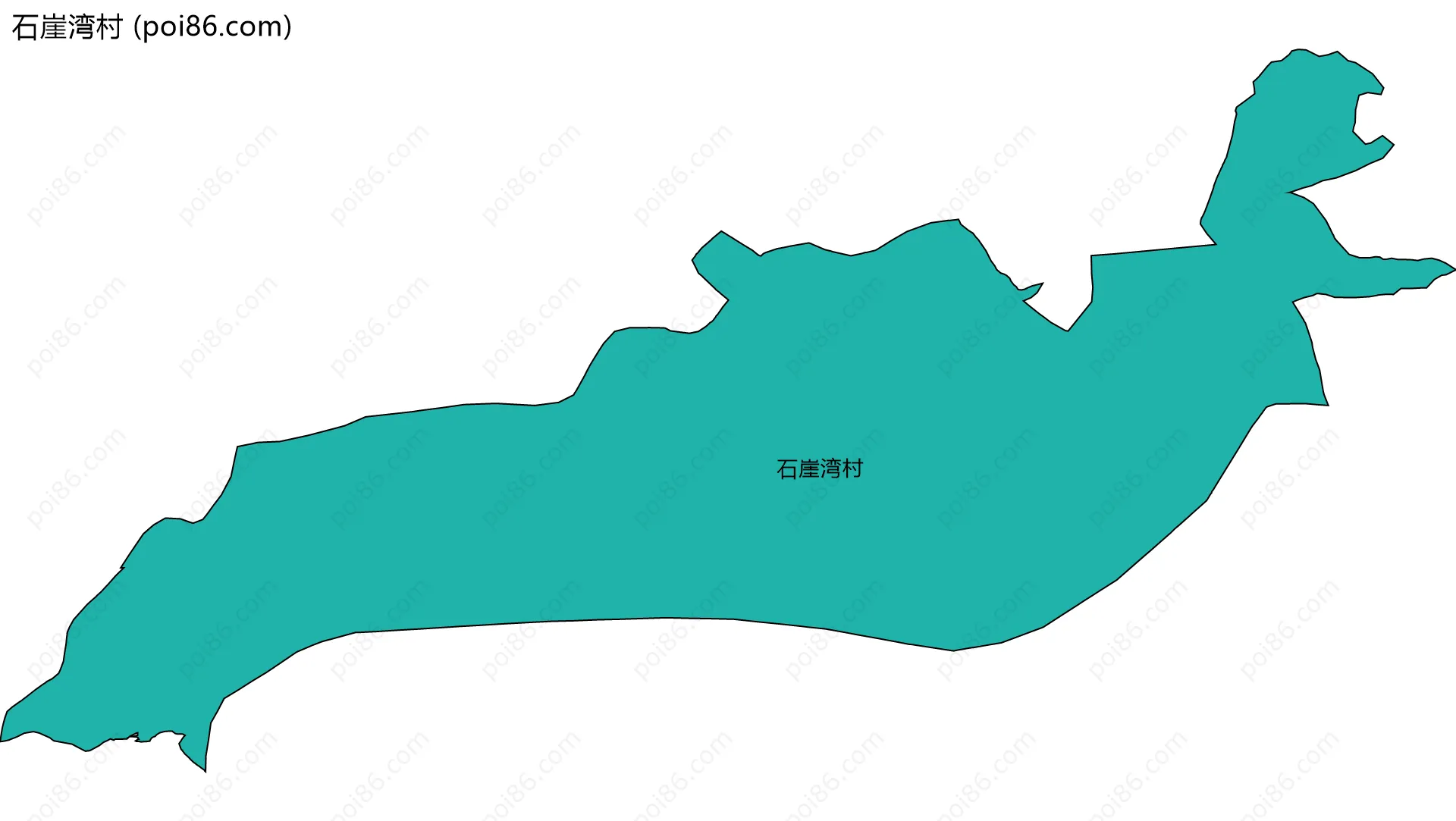 石崖湾村边界地图