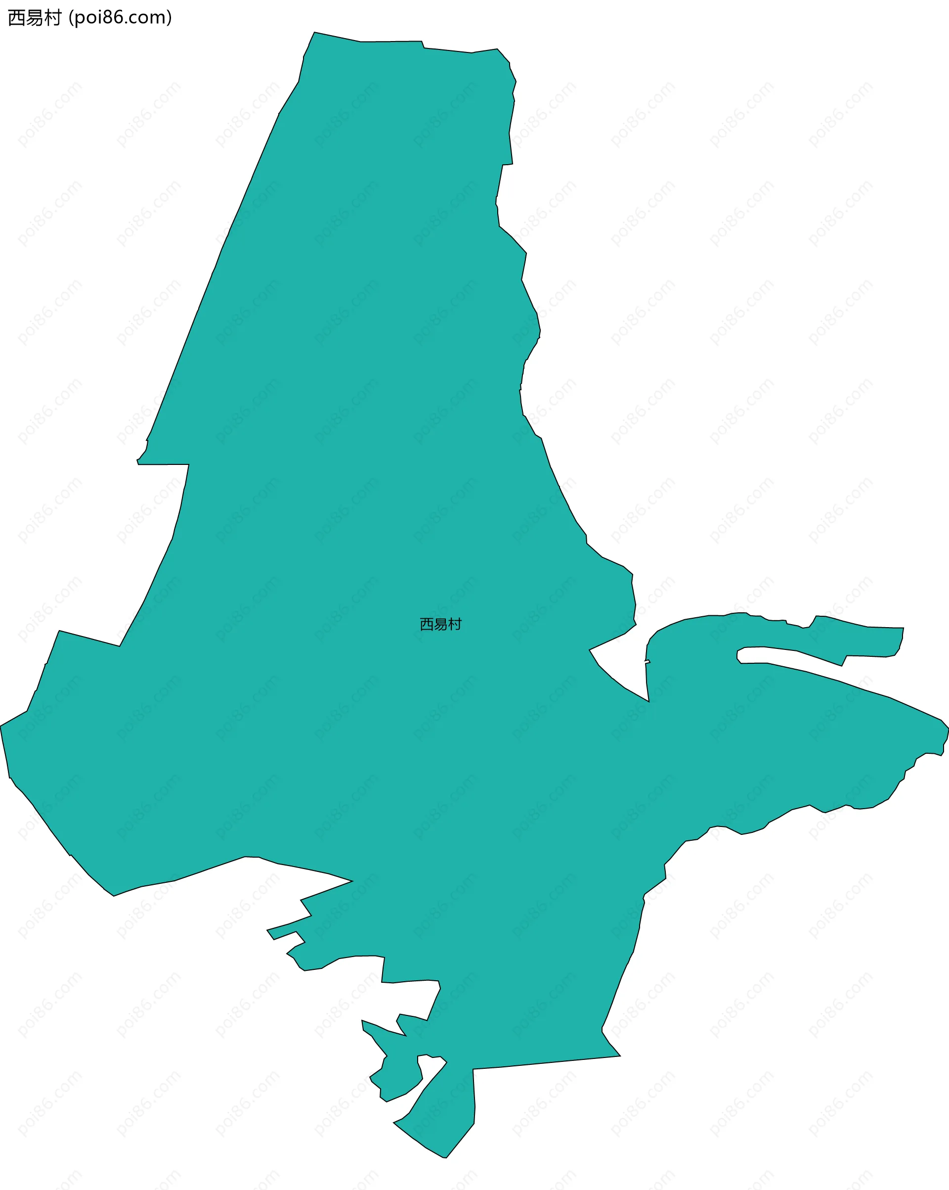 西易村边界地图